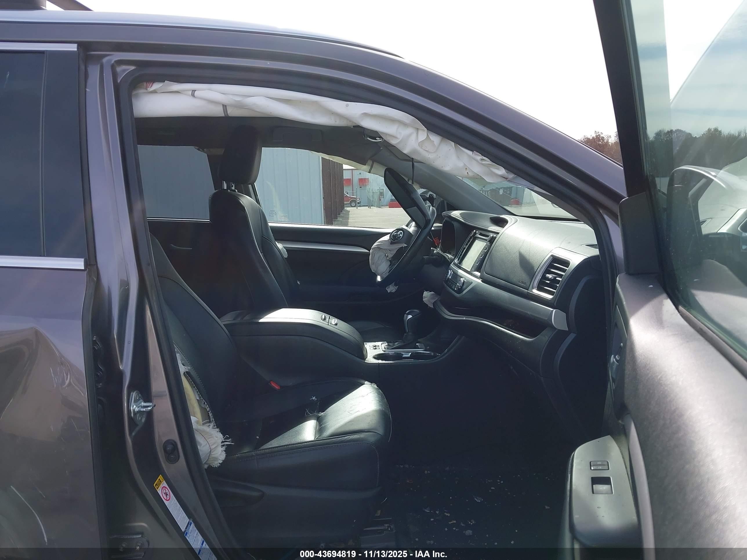 2015 Toyota Highlander Xle V6 Gray vin: 5TDJKRFH6FS191946