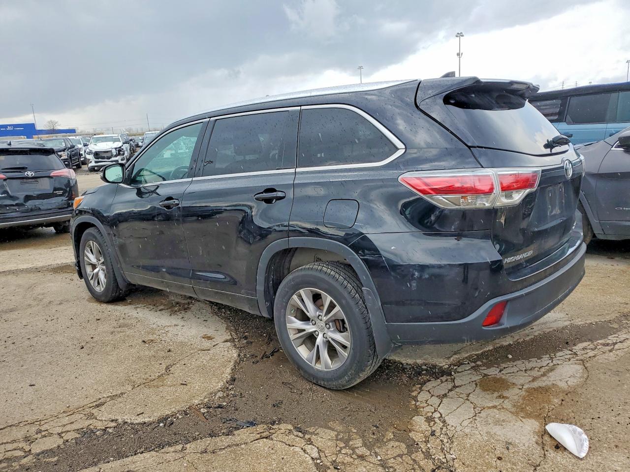 2015 Toyota Highlander Xle Black vin: 5TDJKRFH7FS073839