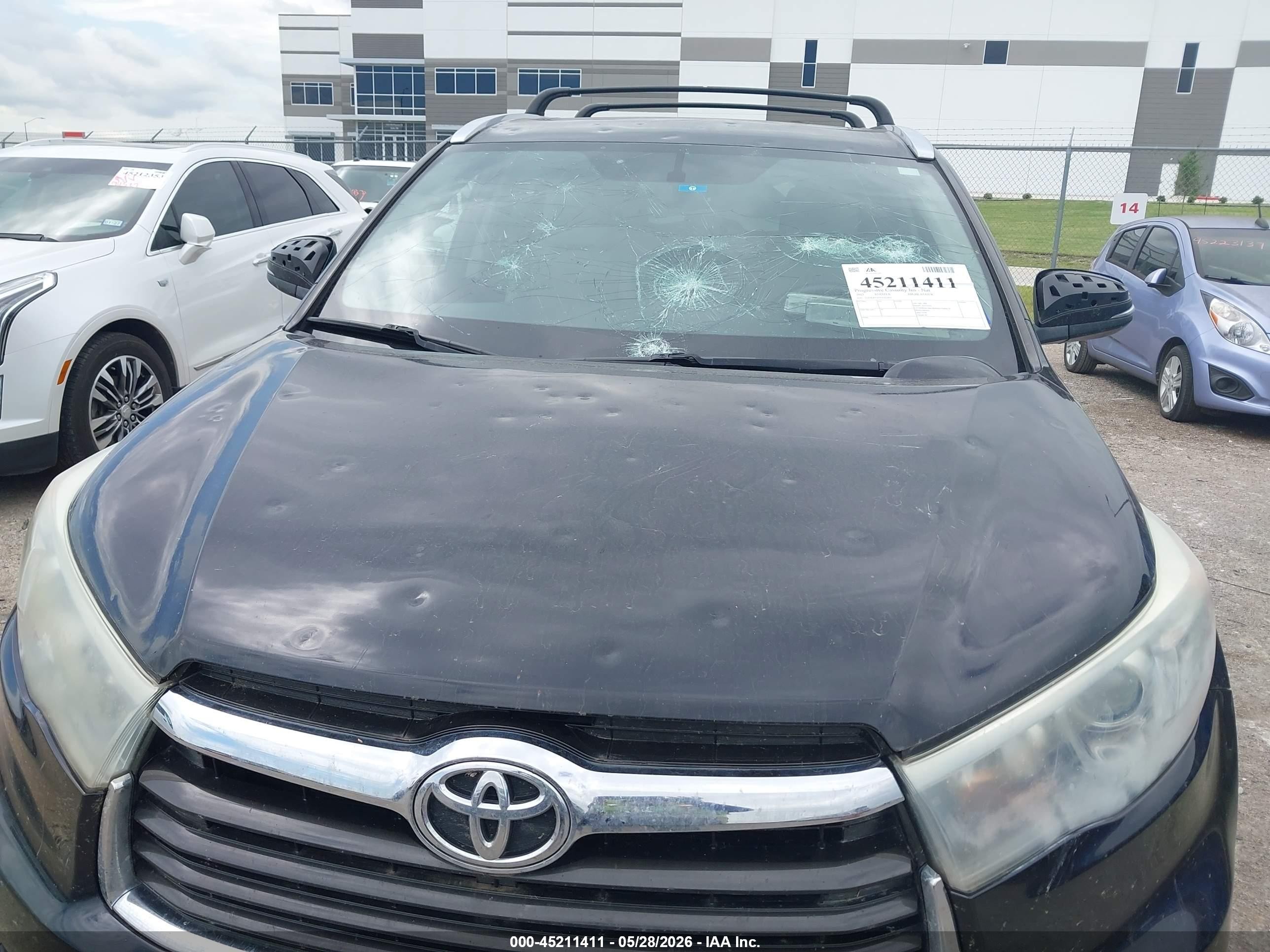 2015 Toyota Highlander Xle V6 Black vin: 5TDJKRFH7FS107407
