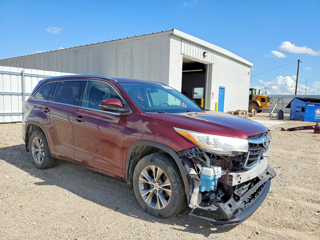 2015 Toyota Highlander Xle Burgundy vin: 5TDJKRFH7FS109321