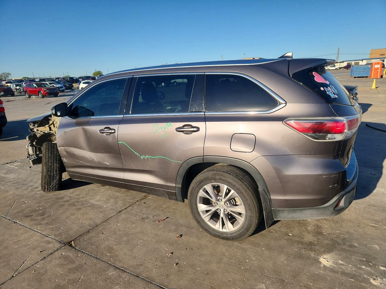 2015 Toyota Highlander Xle Серый vin: 5TDJKRFH7FS141119