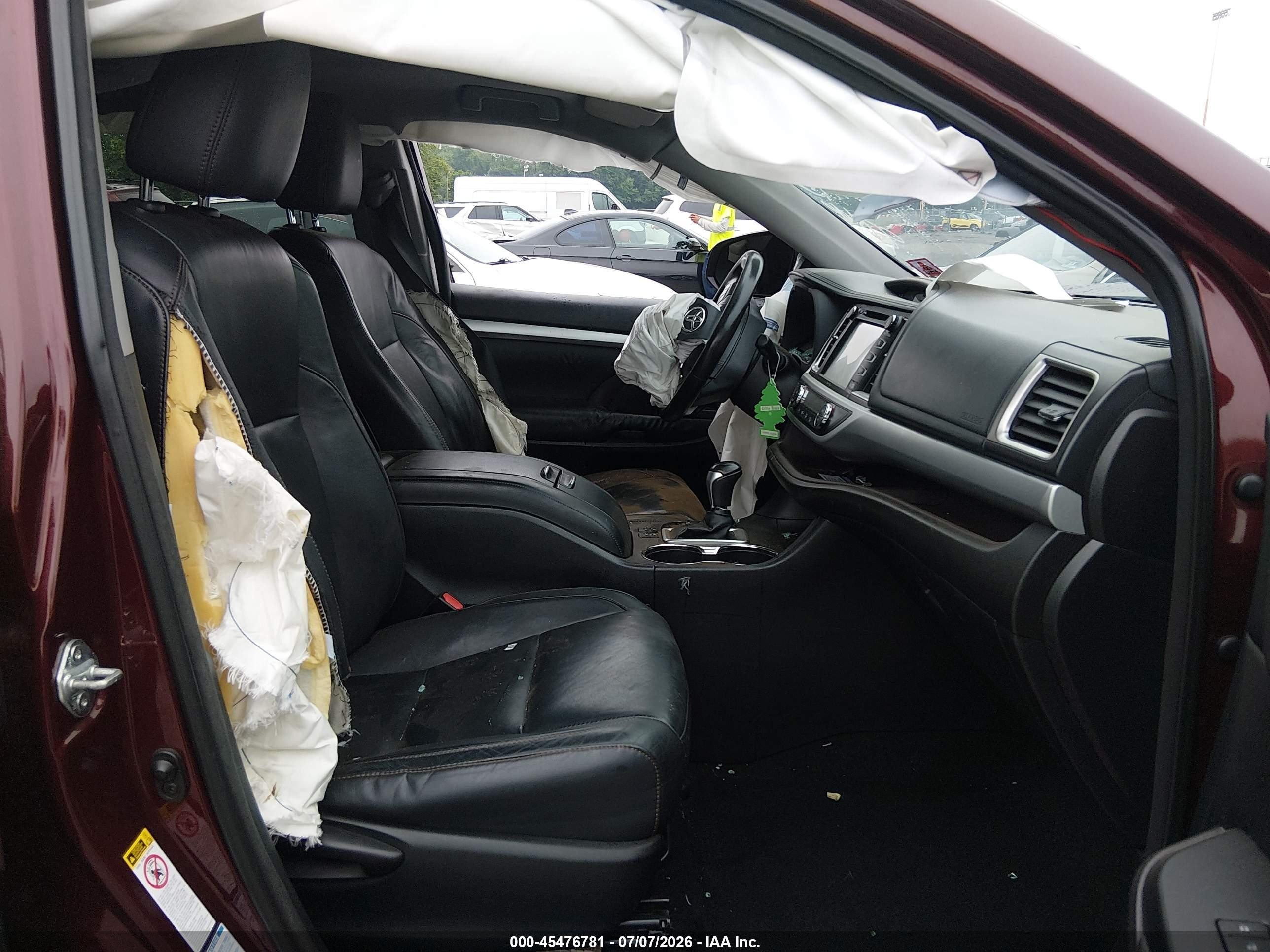 2015 Toyota Highlander Xle Red vin: 5TDJKRFH7FS178266