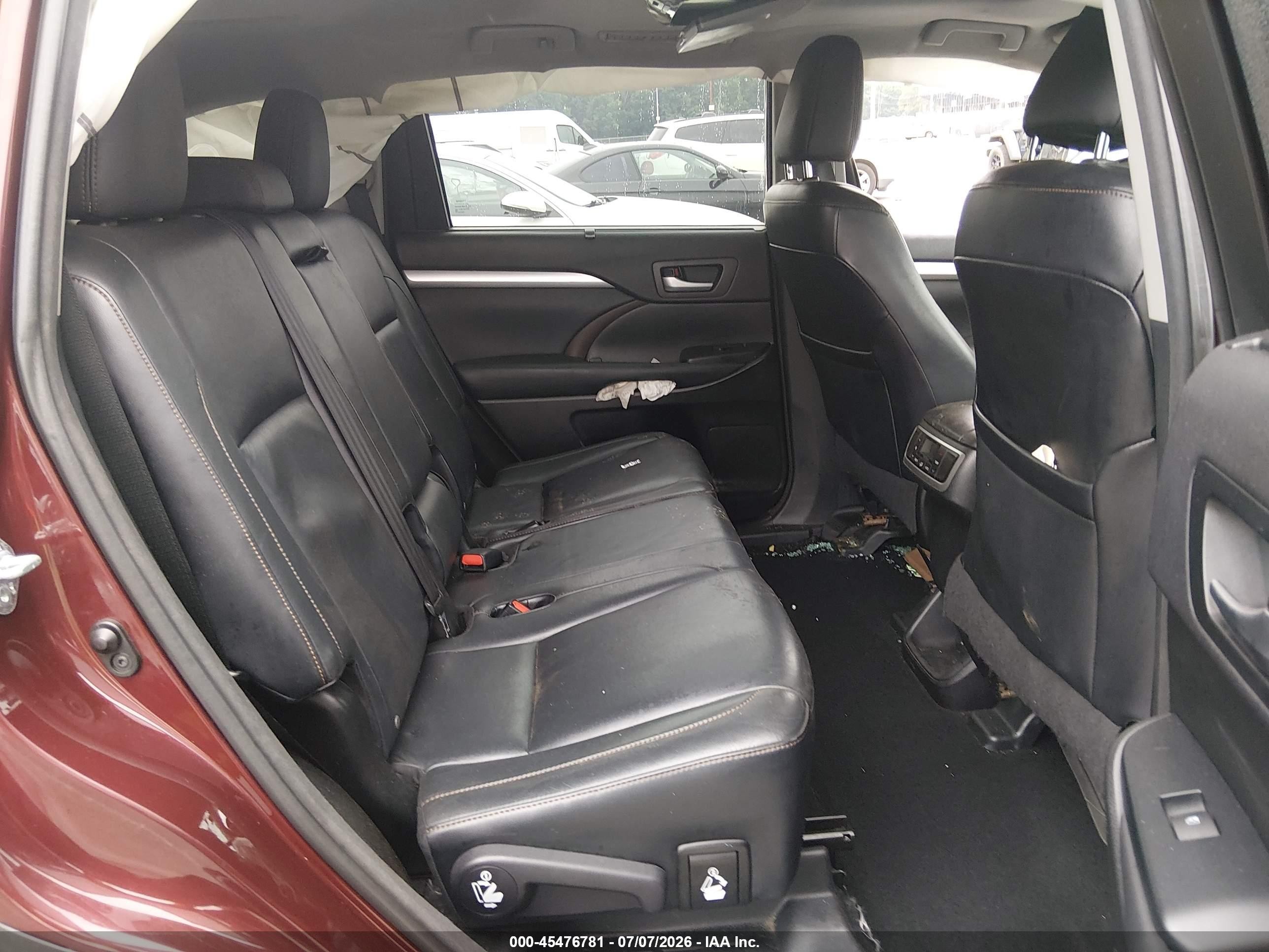 2015 Toyota Highlander Xle Red vin: 5TDJKRFH7FS178266