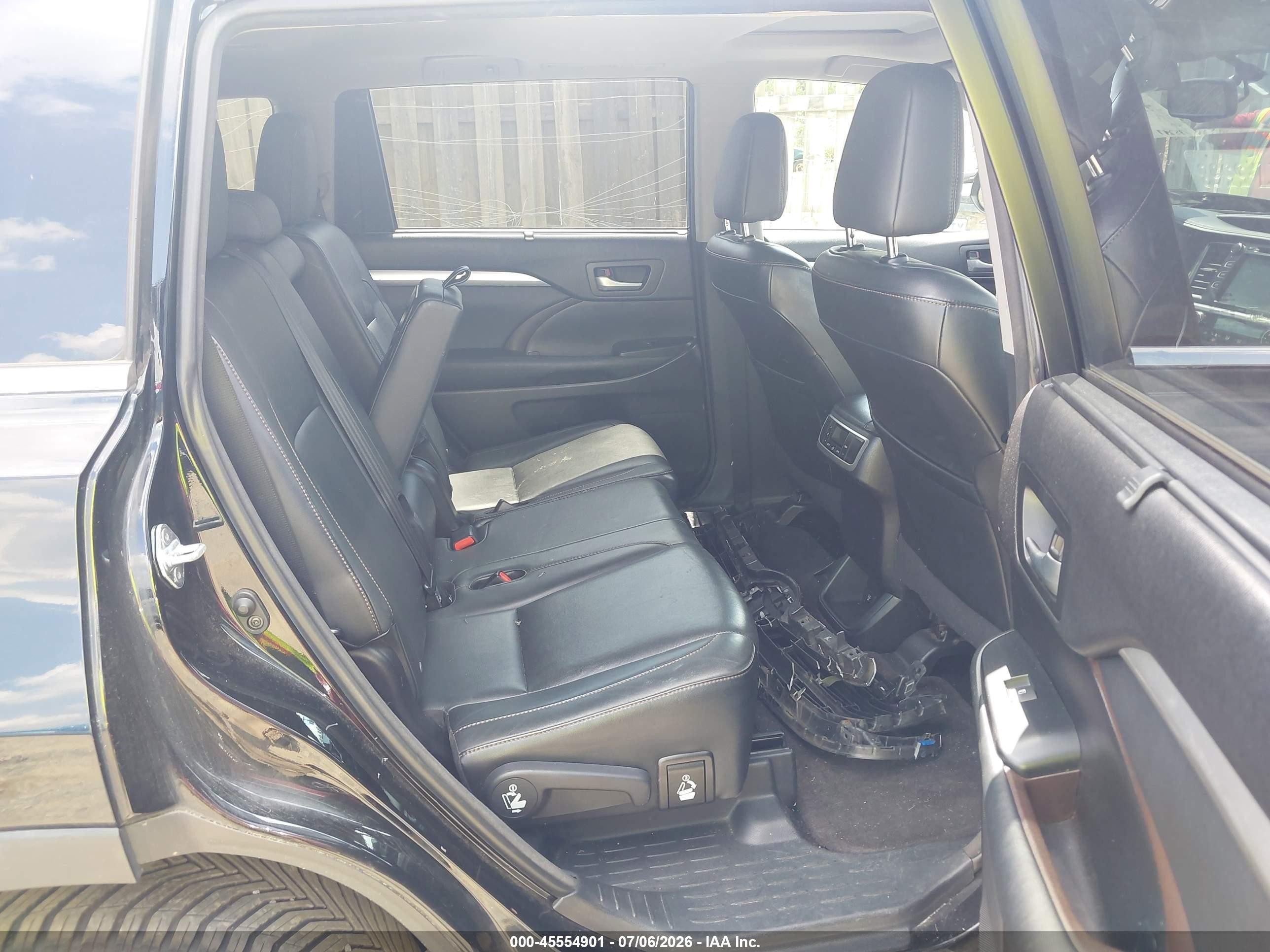 2015 Toyota Highlander Xle V6 Black vin: 5TDJKRFH7FS182821