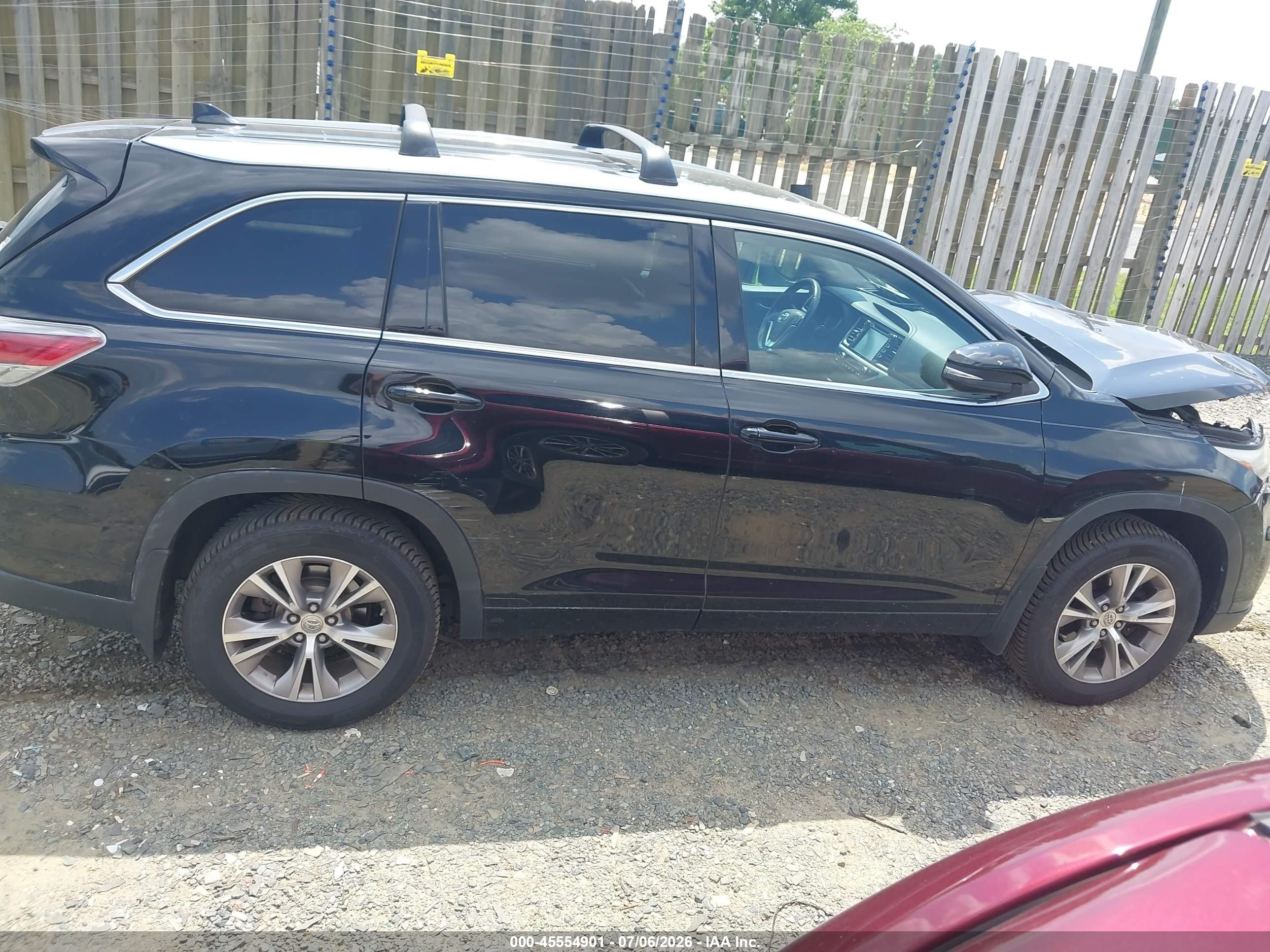 2015 Toyota Highlander Xle V6 Black vin: 5TDJKRFH7FS182821
