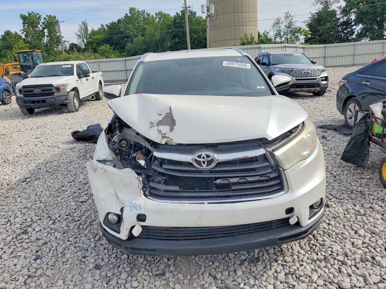 2015 Toyota Highlander Xle White vin: 5TDJKRFH7FS185086