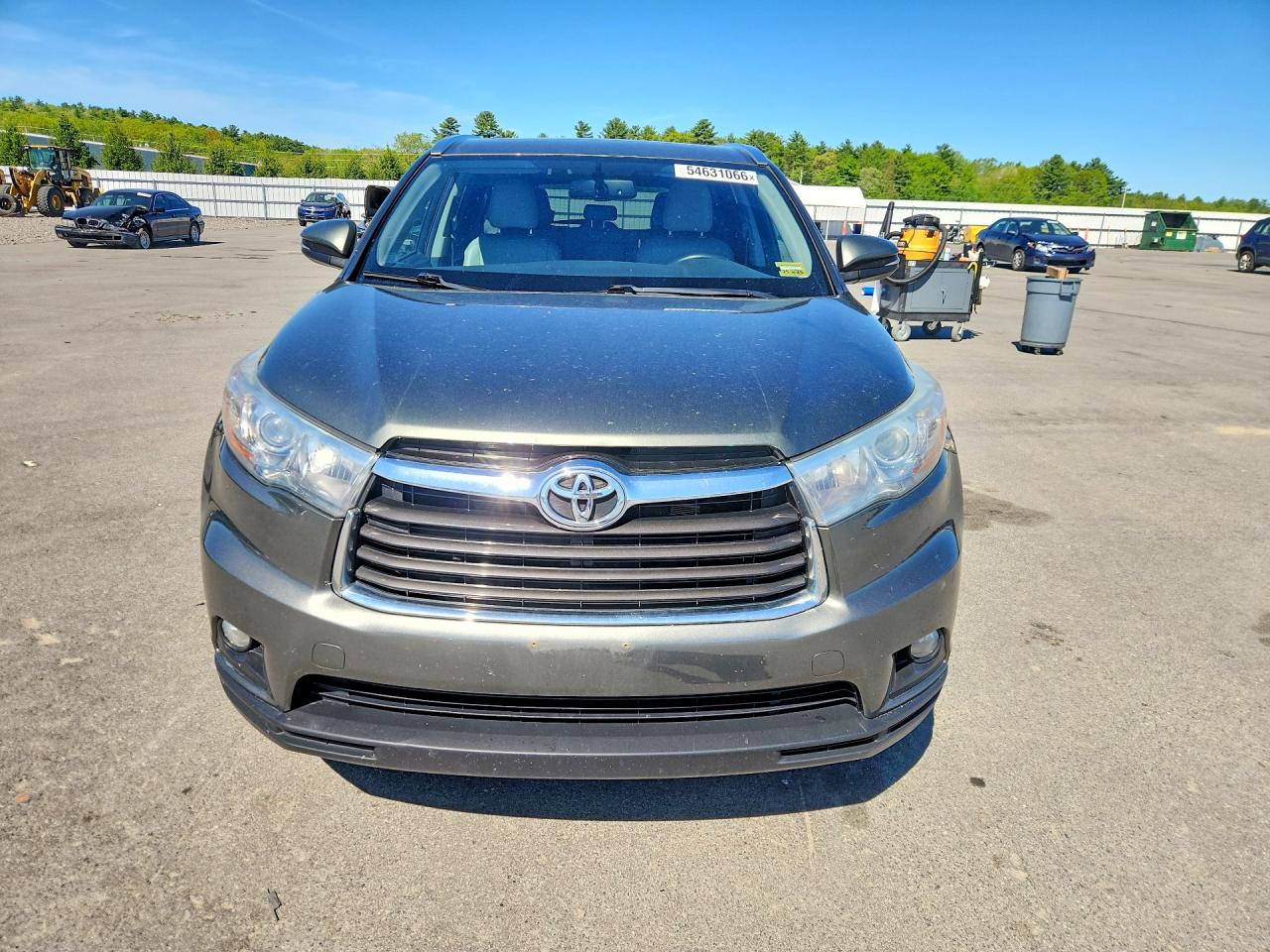 2015 Toyota Highlander Xle Green vin: 5TDJKRFH7FS194564