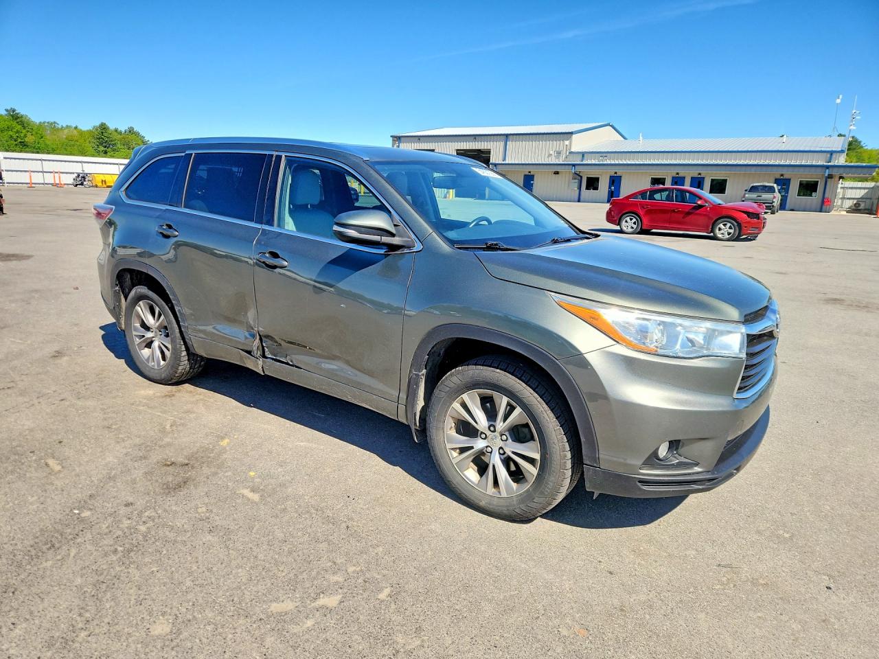 2015 Toyota Highlander Xle Green vin: 5TDJKRFH7FS194564