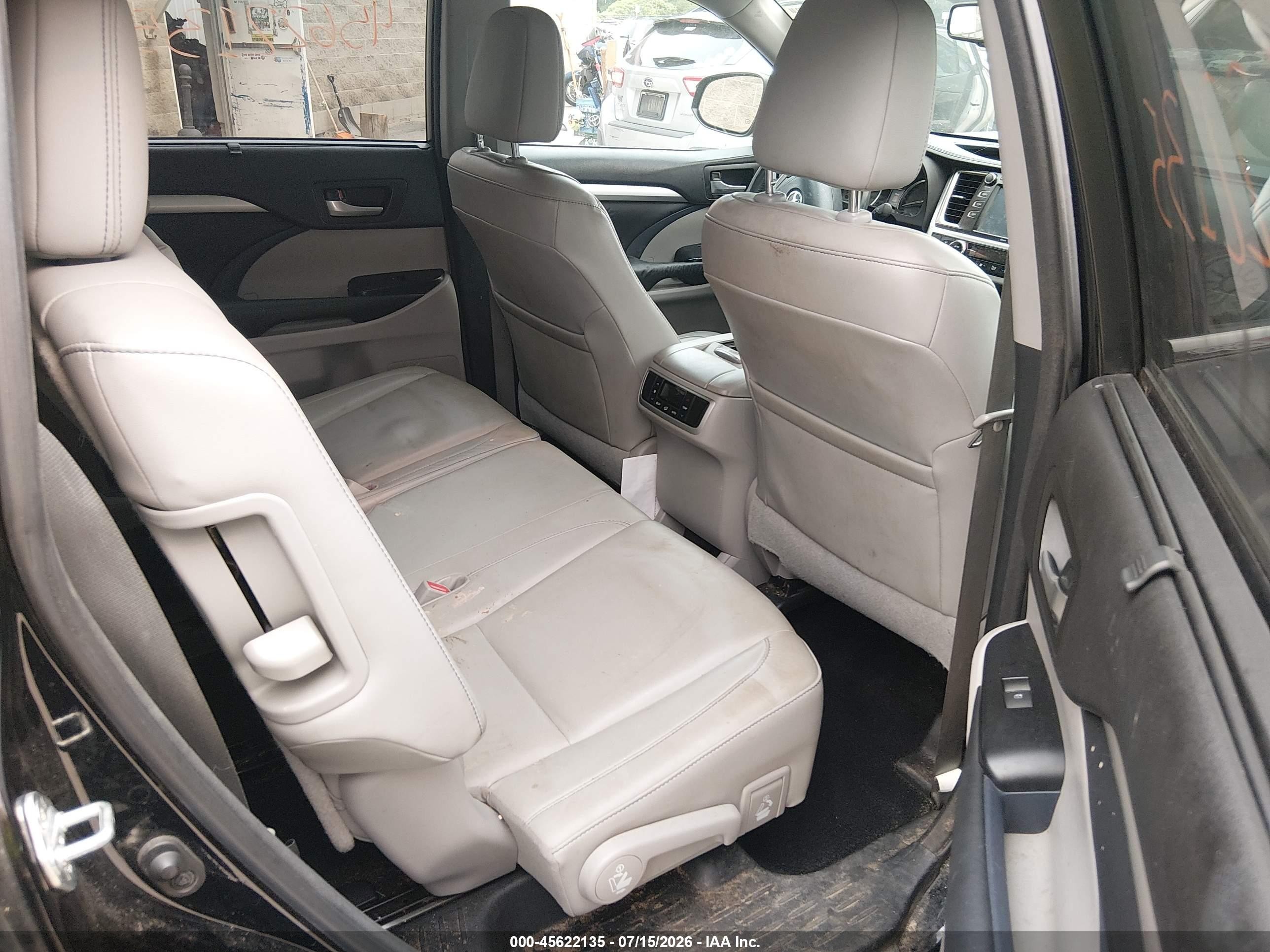 2015 Toyota Highlander Xle V6 Black vin: 5TDJKRFH7FS214022