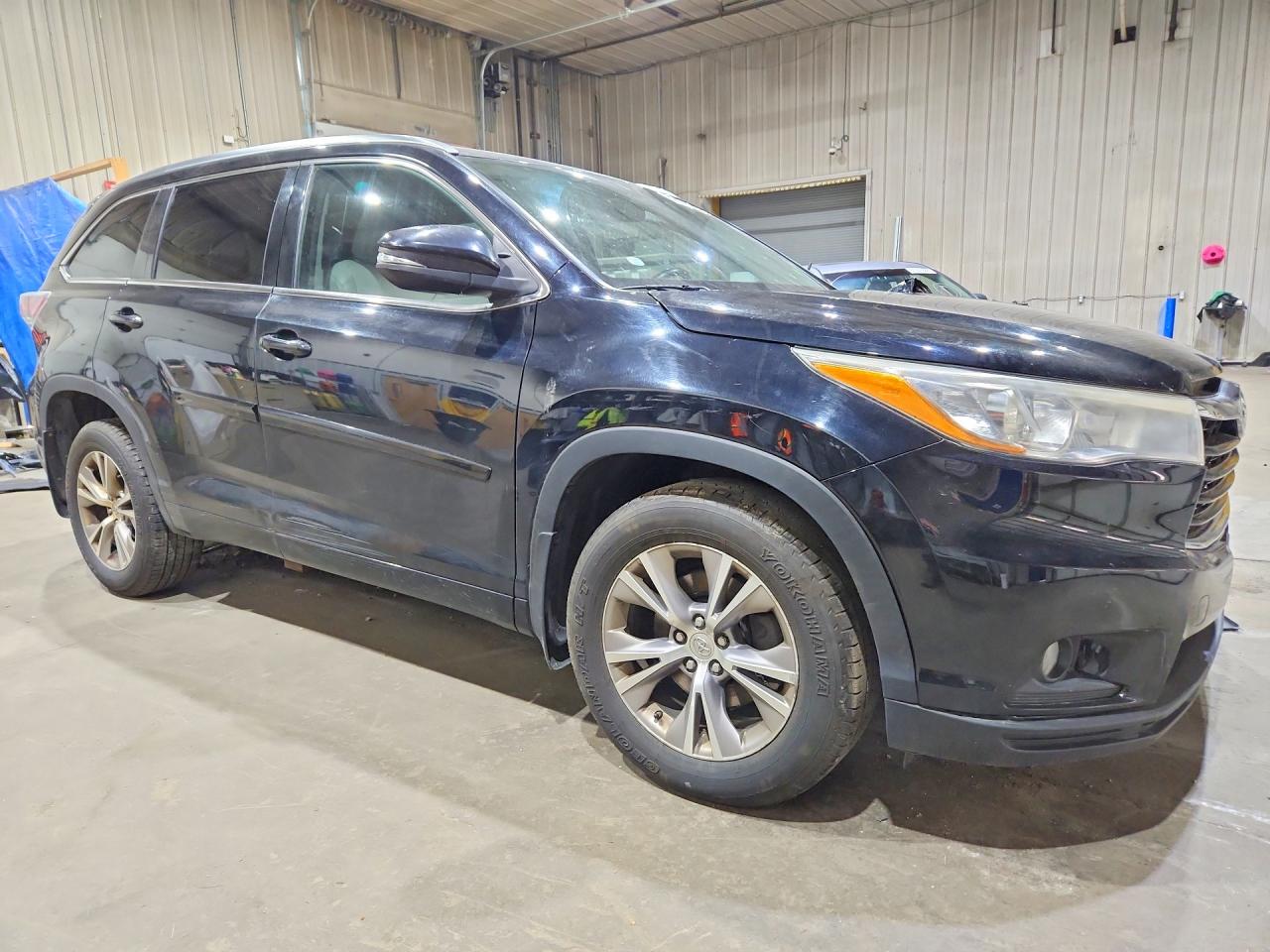2015 Toyota Highlander Xle Black vin: 5TDJKRFH7FS214666