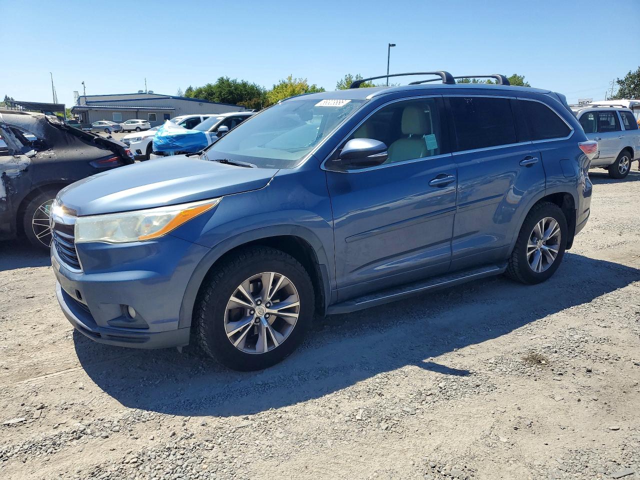 2014 Toyota Highlander Xle Gray vin: 5TDJKRFH8ES020372