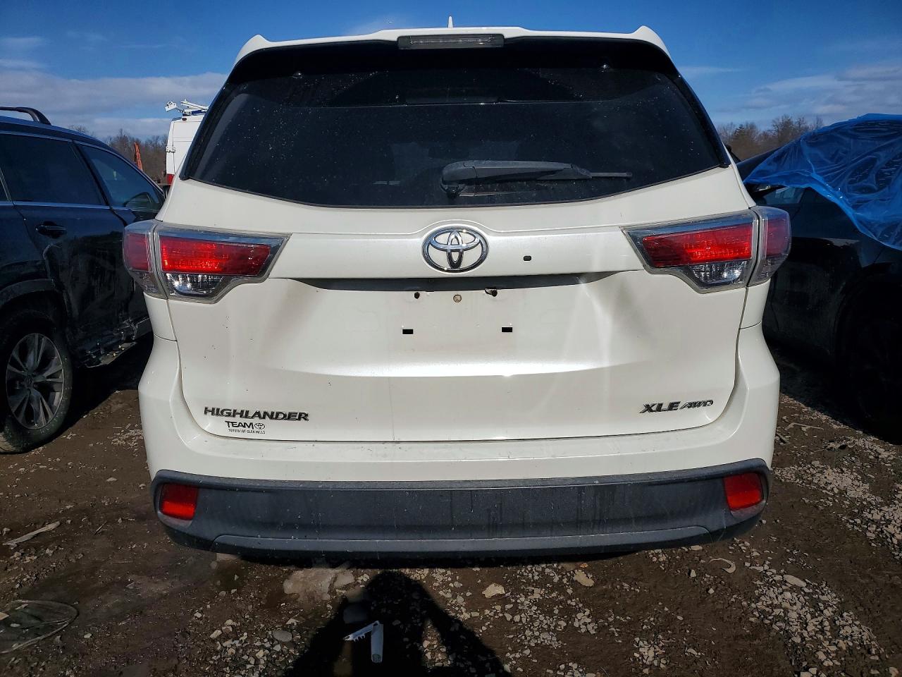 2014 Toyota Highlander Xle Белый vin: 5TDJKRFH8ES044817
