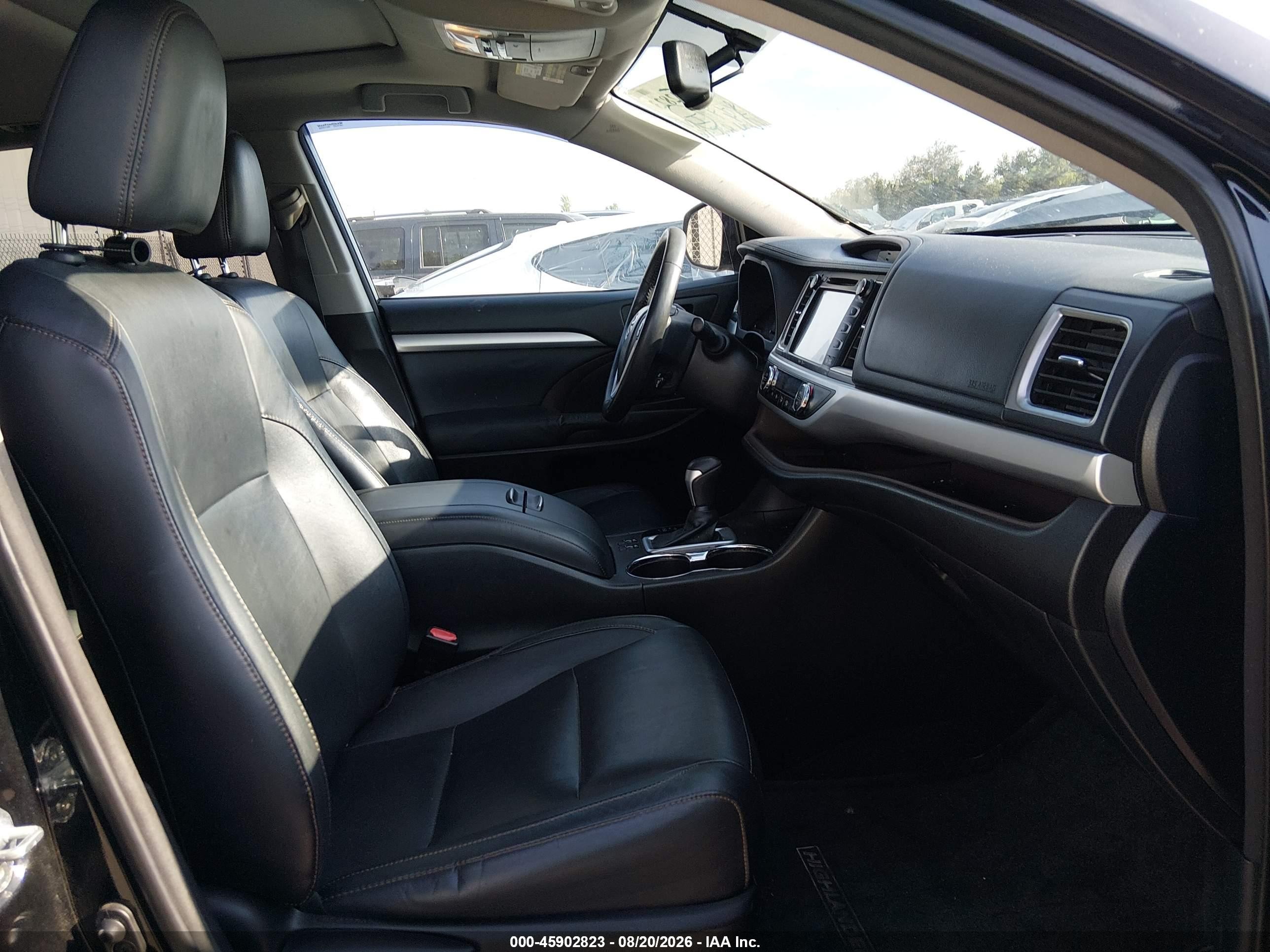 2015 Toyota Highlander Xle V6 Black vin: 5TDJKRFH8FS105553