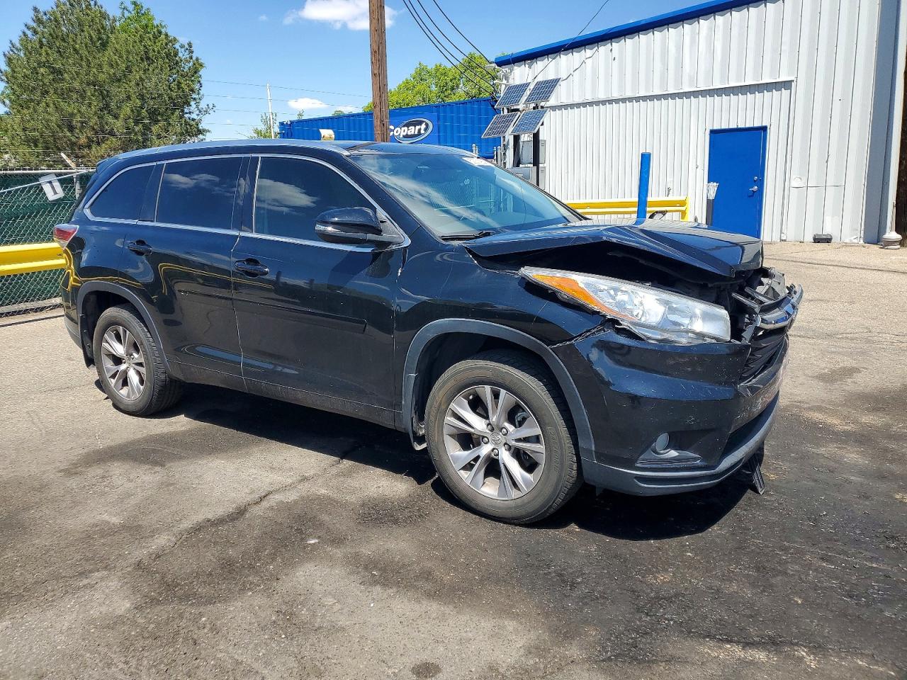 2015 Toyota Highlander Xle Black vin: 5TDJKRFH8FS108713
