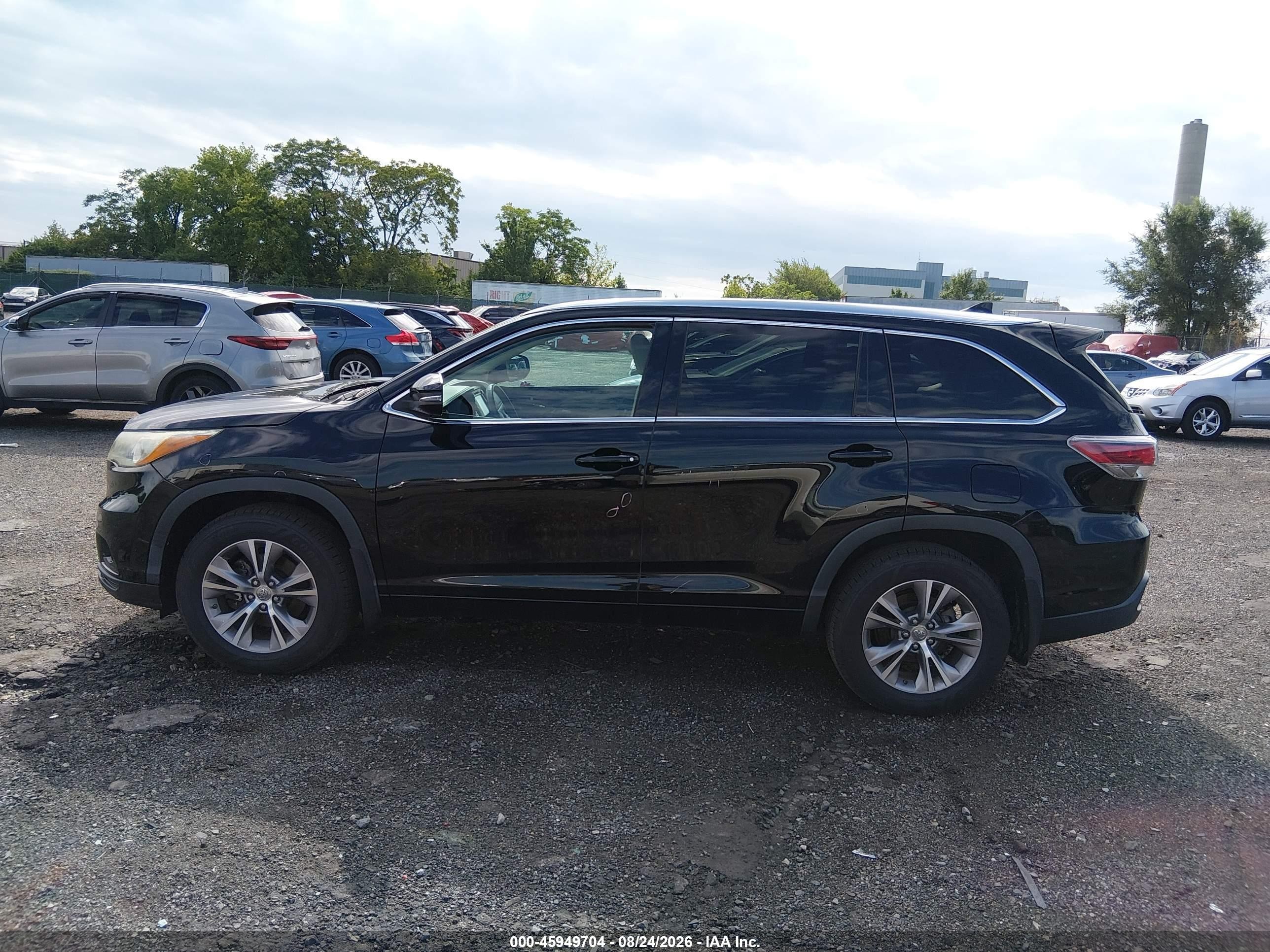2015 Toyota Highlander Xle V6 Black vin: 5TDJKRFH8FS186151