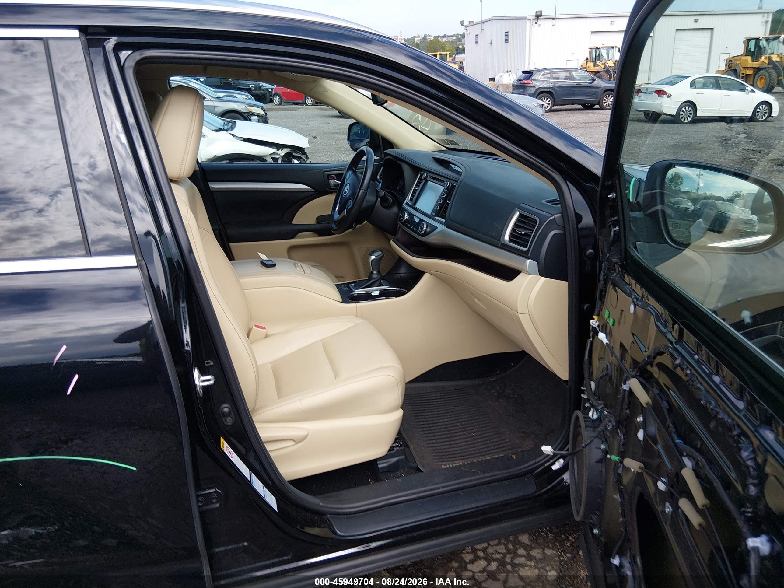2015 Toyota Highlander Xle V6 Black vin: 5TDJKRFH8FS186151