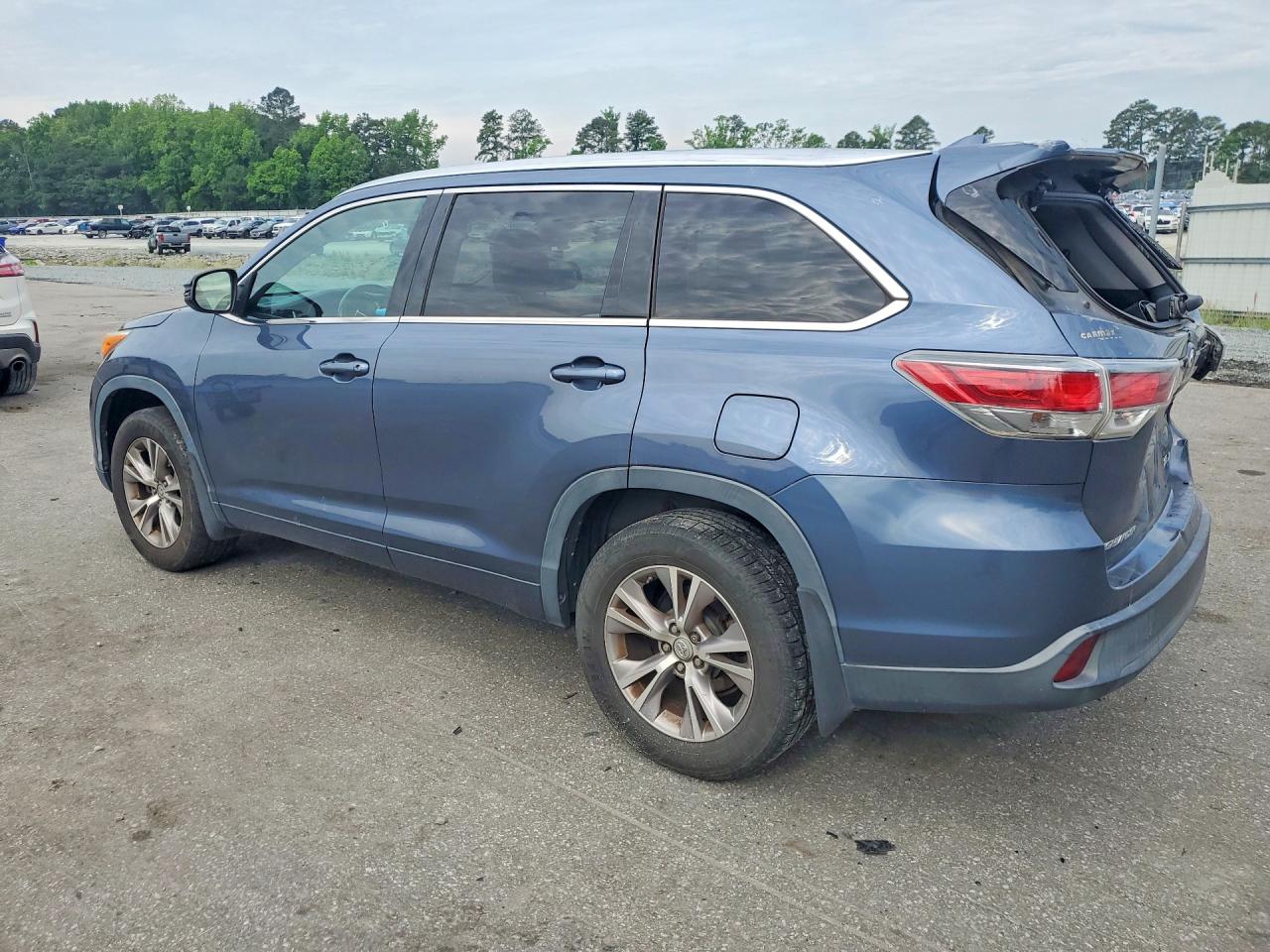 2015 Toyota Highlander Blue vin: 5TDJKRFH8FS211517