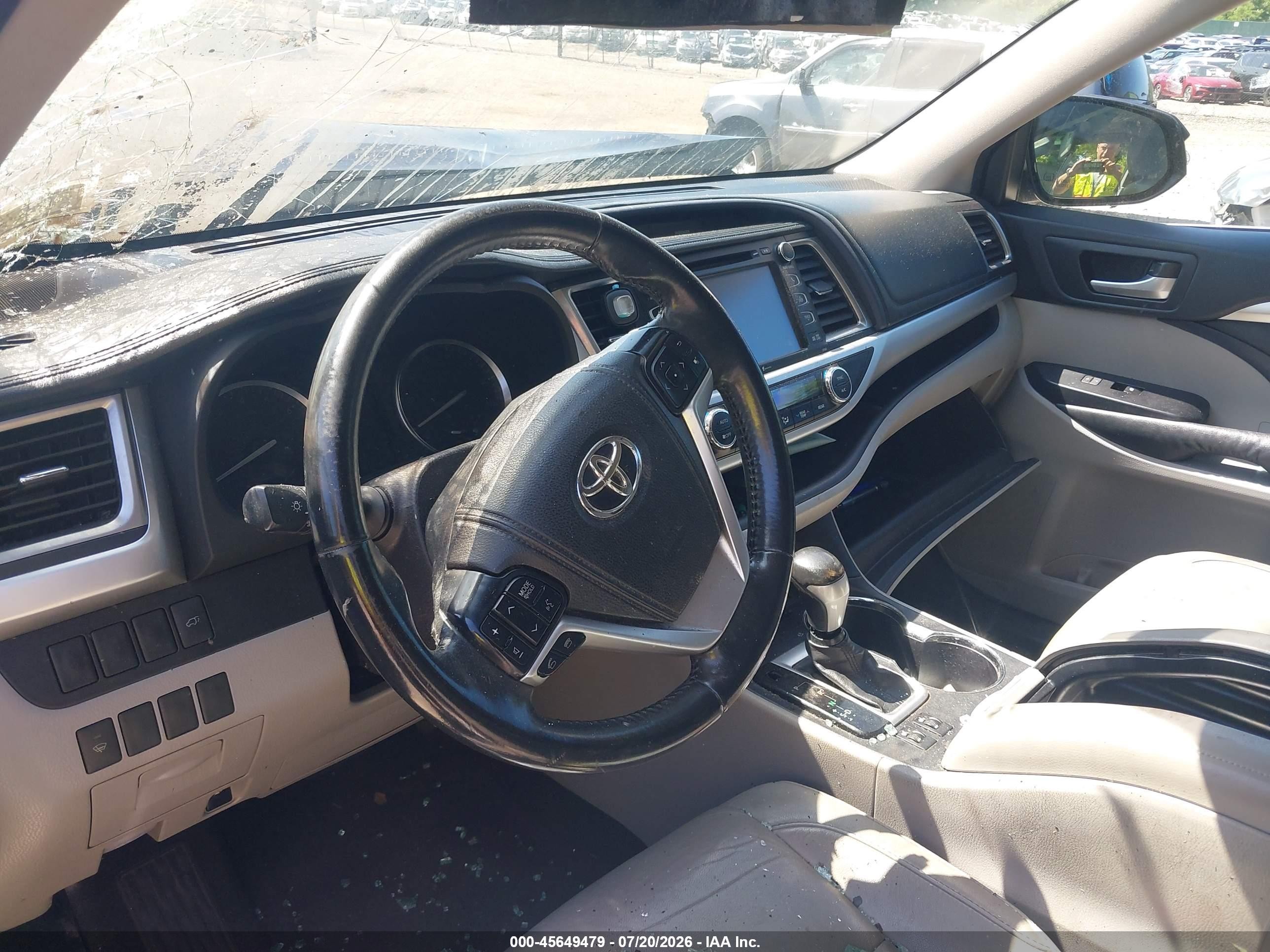 2015 Toyota Highlander Xle V6 Blue vin: 5TDJKRFH9FS073230