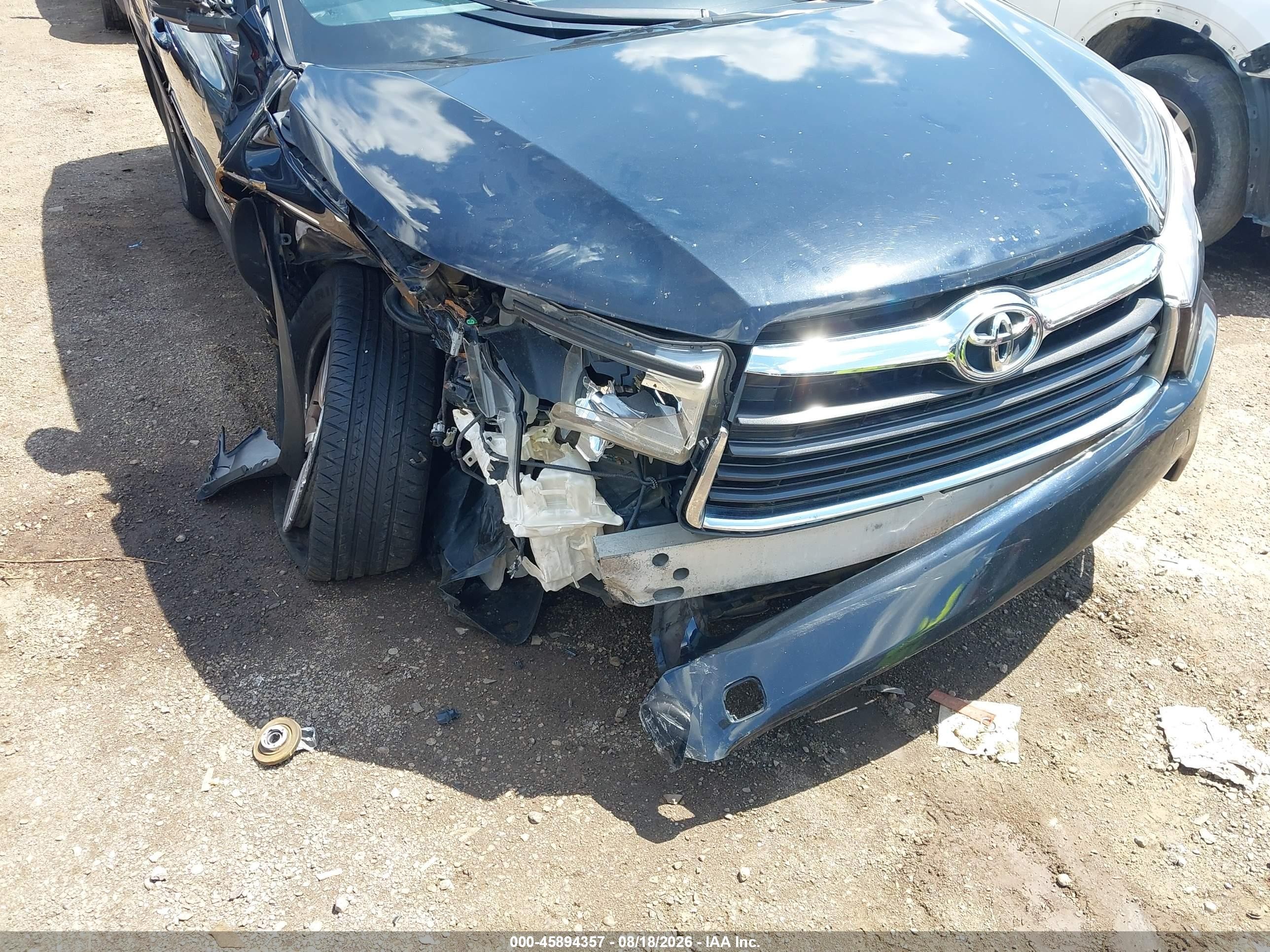 2015 Toyota Highlander Xle V6 Black vin: 5TDJKRFH9FS078038