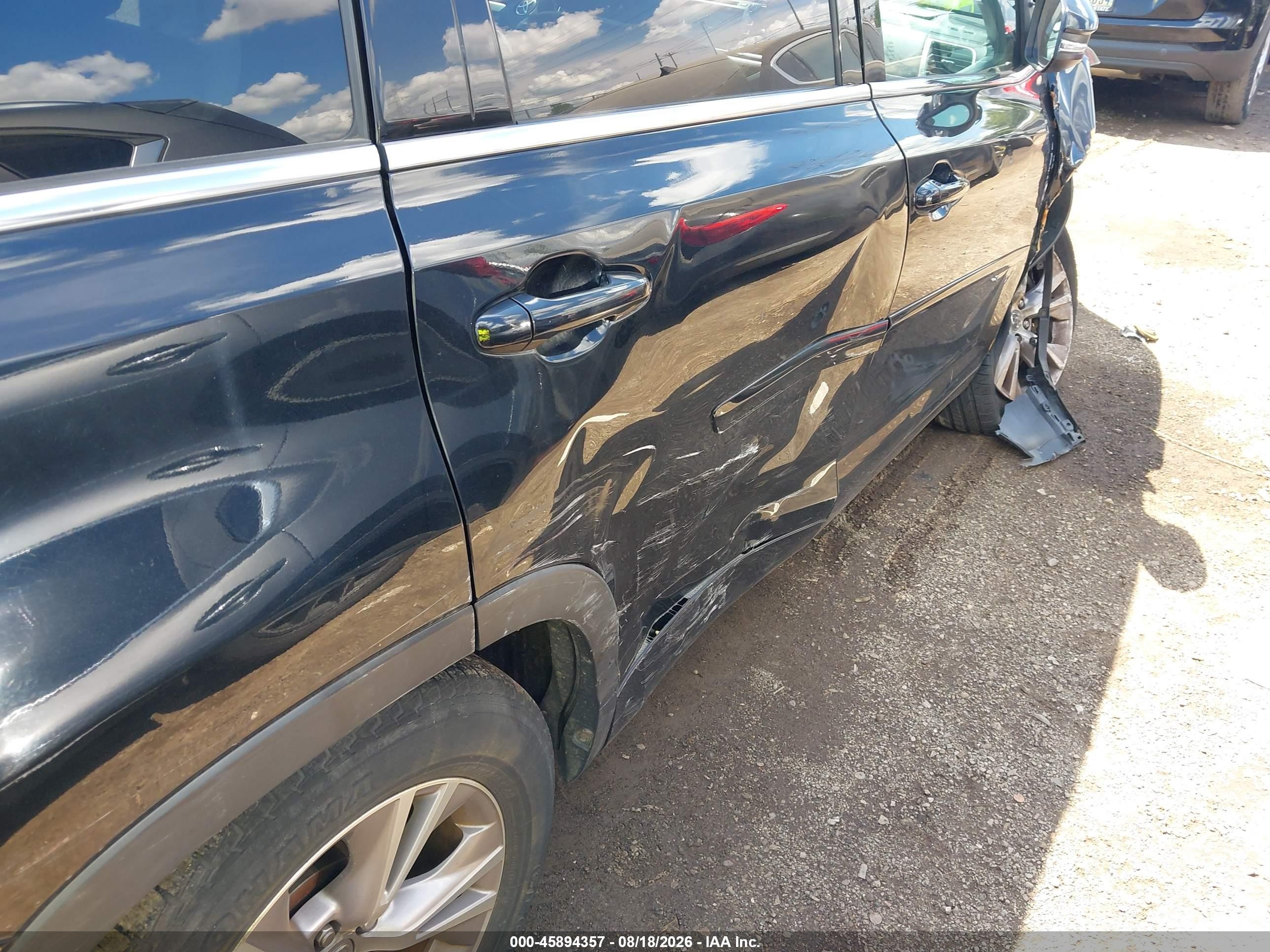 2015 Toyota Highlander Xle V6 Black vin: 5TDJKRFH9FS078038