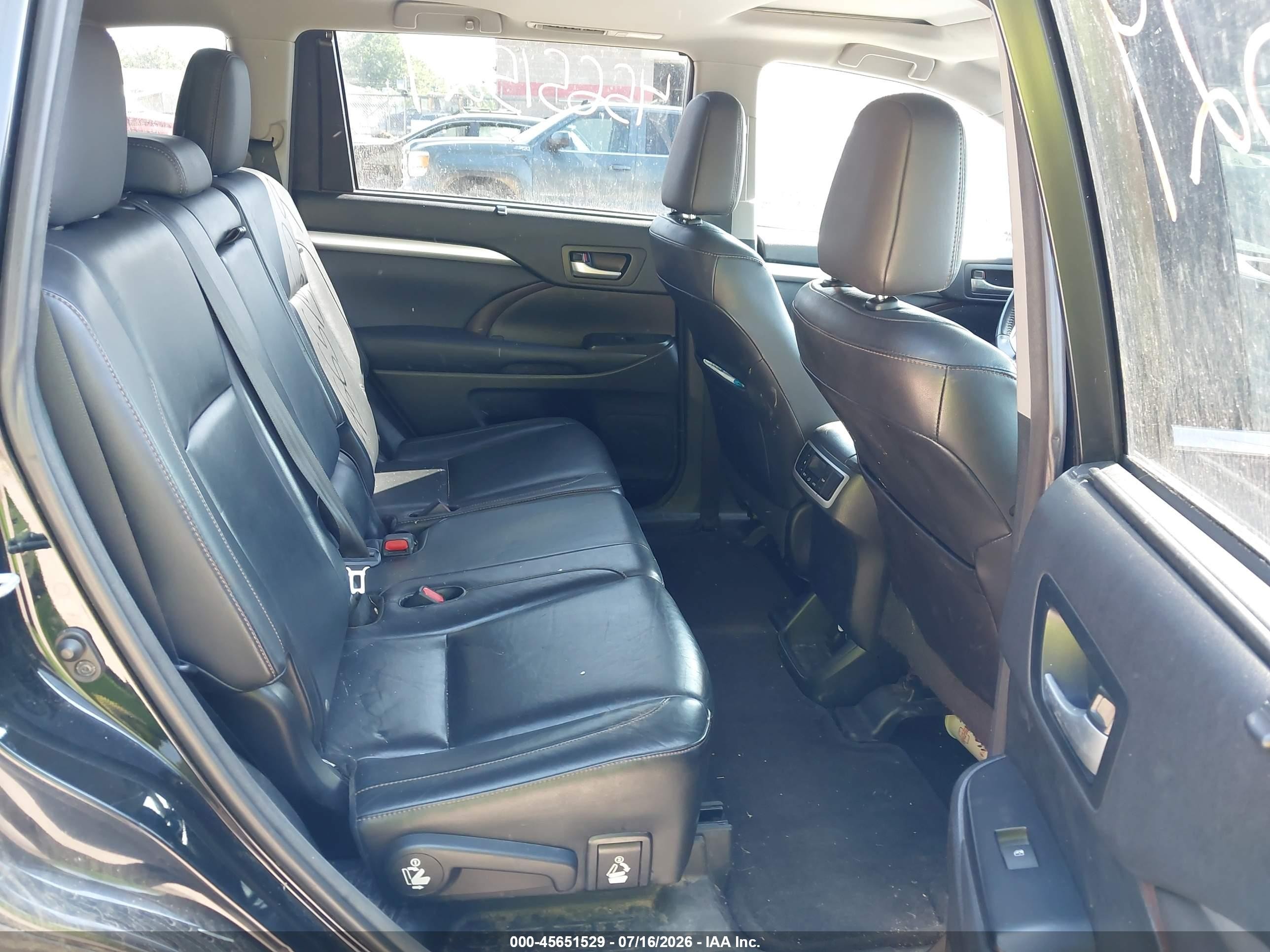 2015 Toyota Highlander Xle V6 Black vin: 5TDJKRFH9FS101754