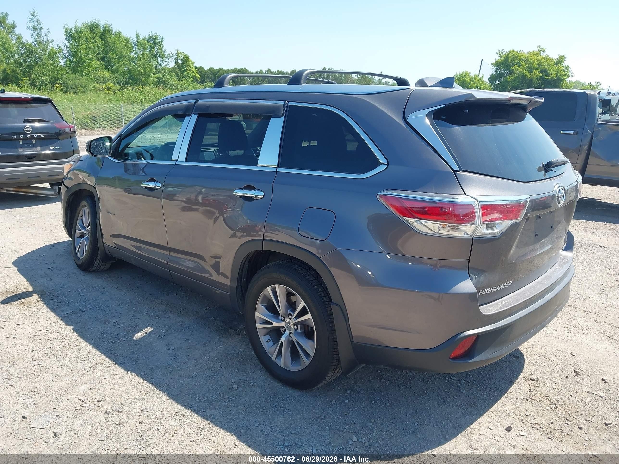 2015 Toyota Highlander Xle V6 Black vin: 5TDJKRFH9FS113404