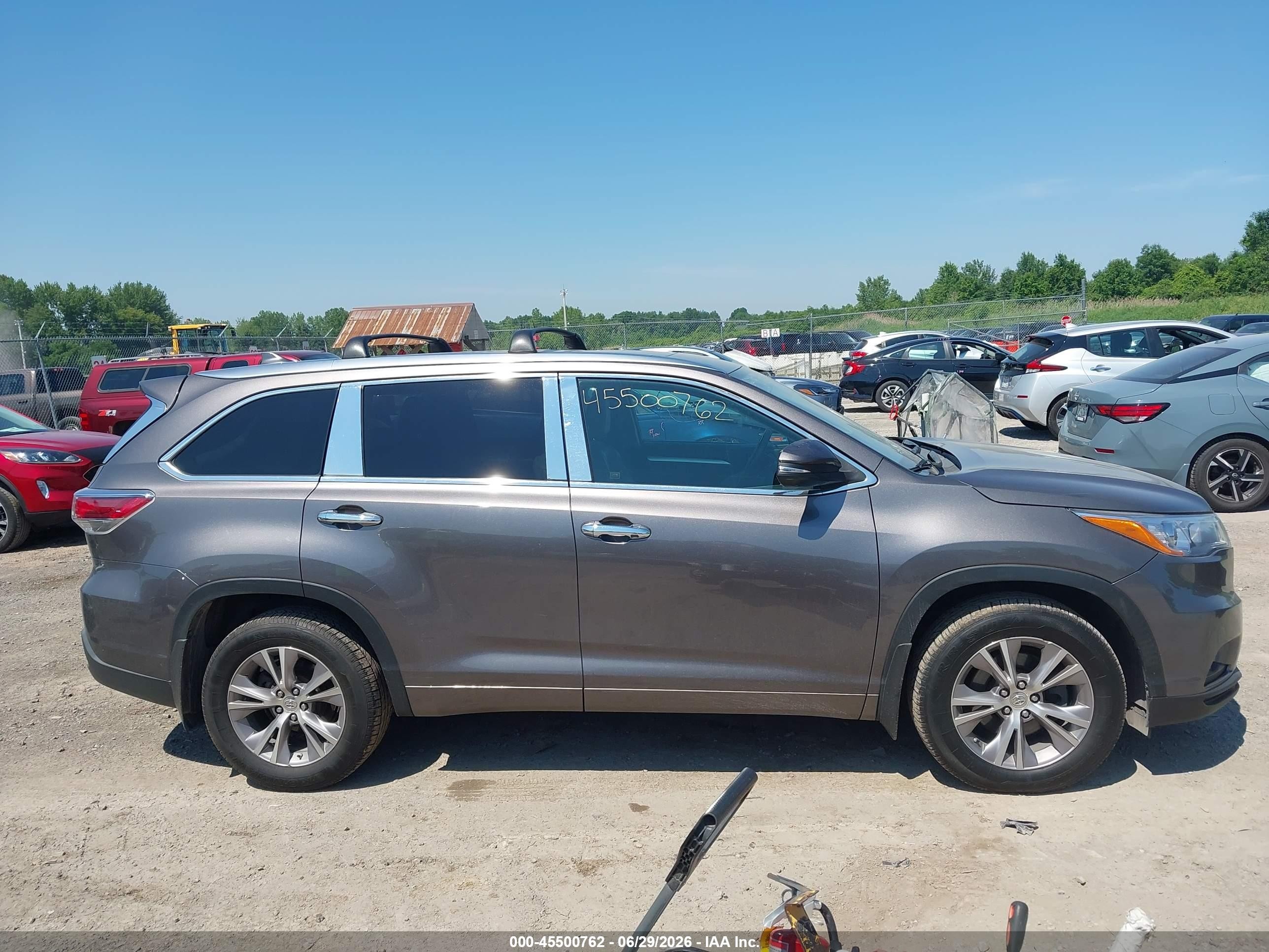 2015 Toyota Highlander Xle V6 Black vin: 5TDJKRFH9FS113404