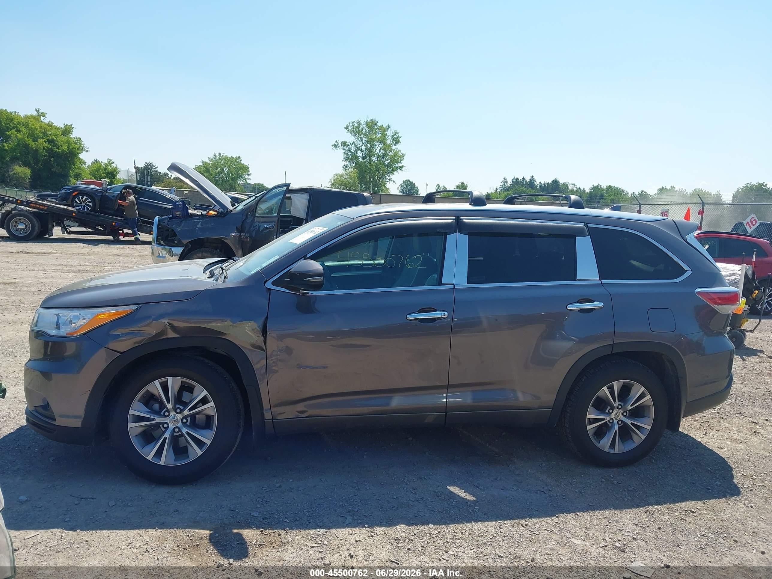 2015 Toyota Highlander Xle V6 Black vin: 5TDJKRFH9FS113404