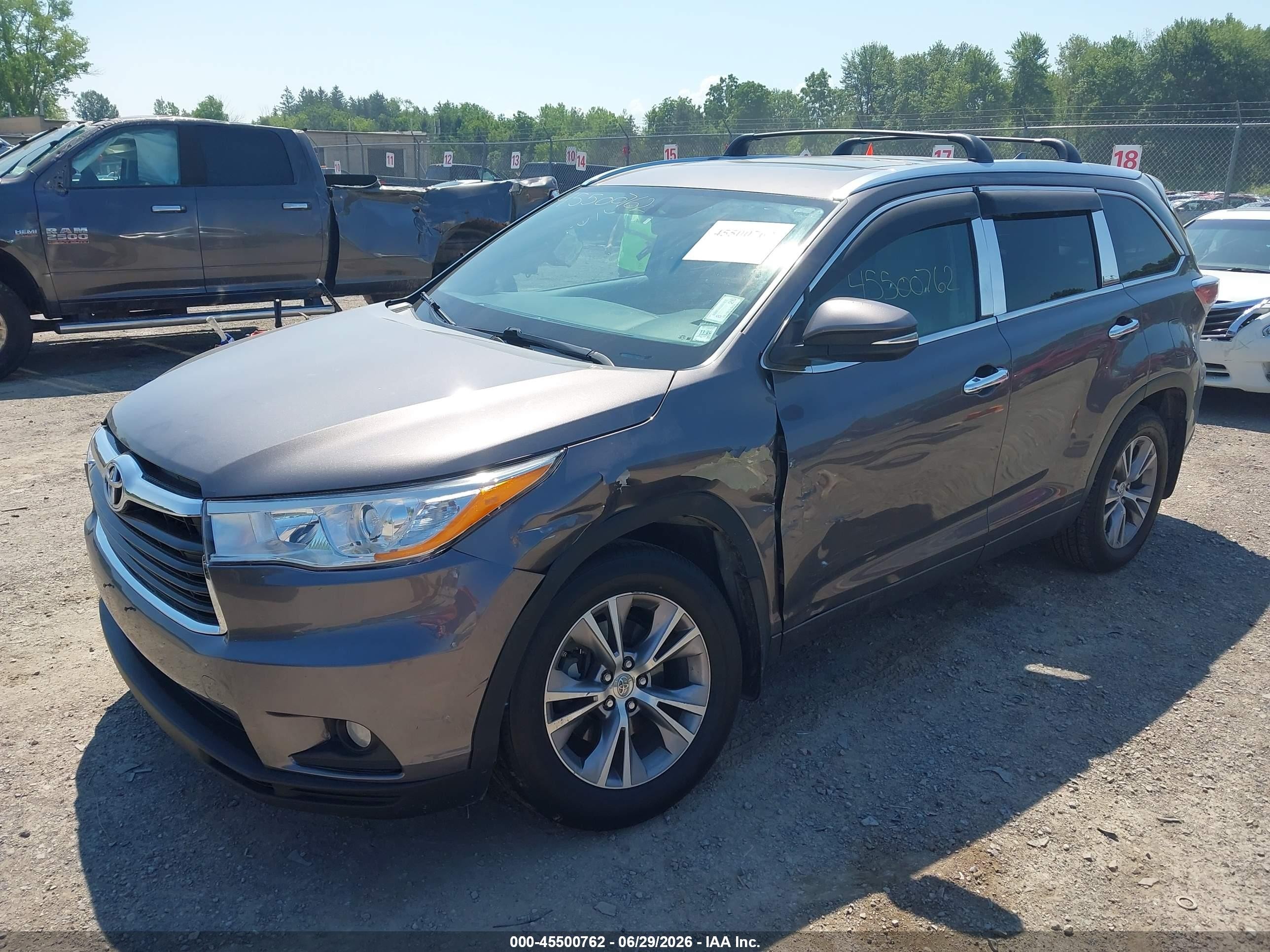 2015 Toyota Highlander Xle V6 Black vin: 5TDJKRFH9FS113404