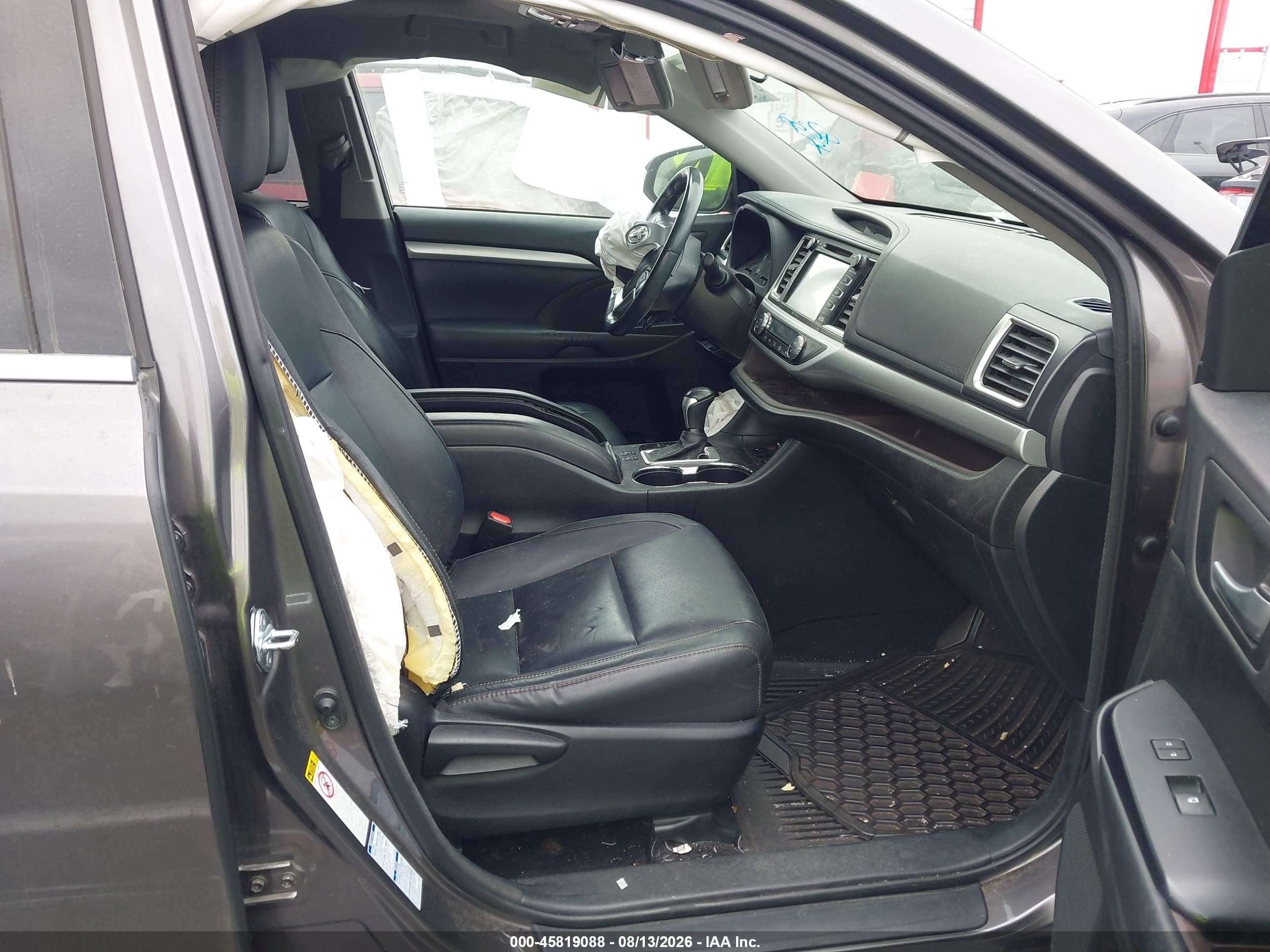 2015 Toyota Highlander Xle V6 Gray vin: 5TDJKRFH9FS163719