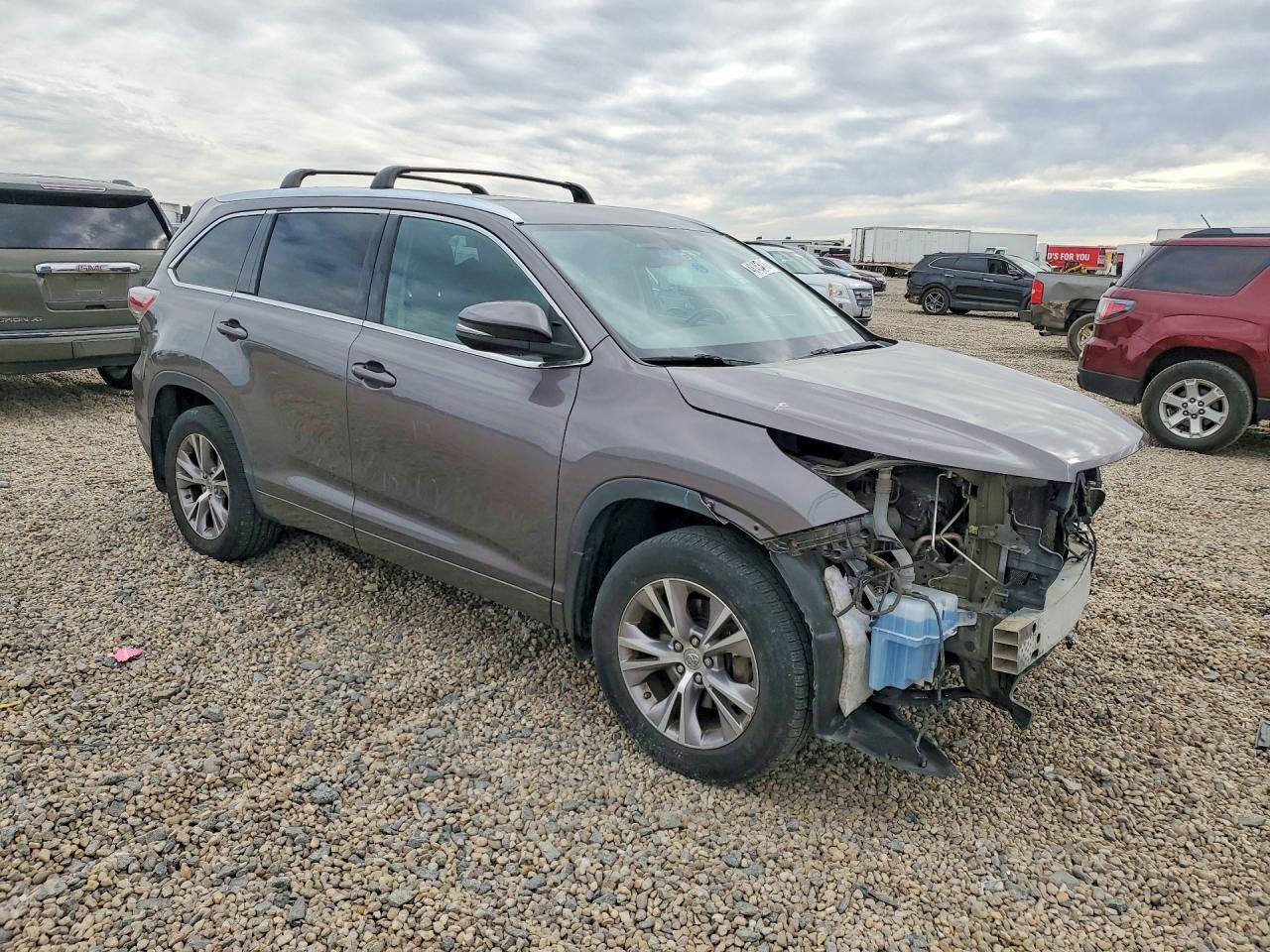 2015 Toyota Highlander Xle Gray vin: 5TDJKRFH9FS167236