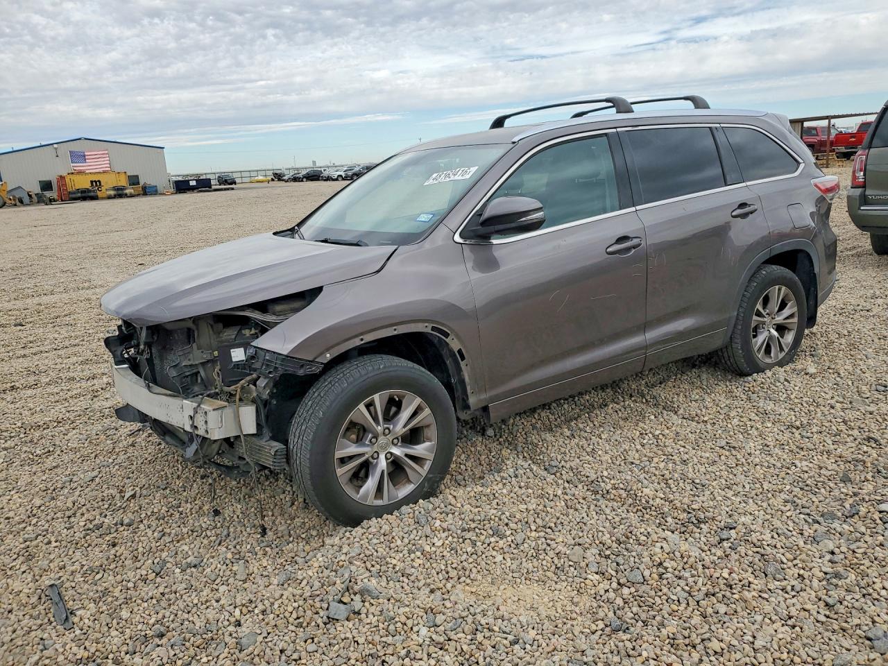 2015 Toyota Highlander Xle Gray vin: 5TDJKRFH9FS167236