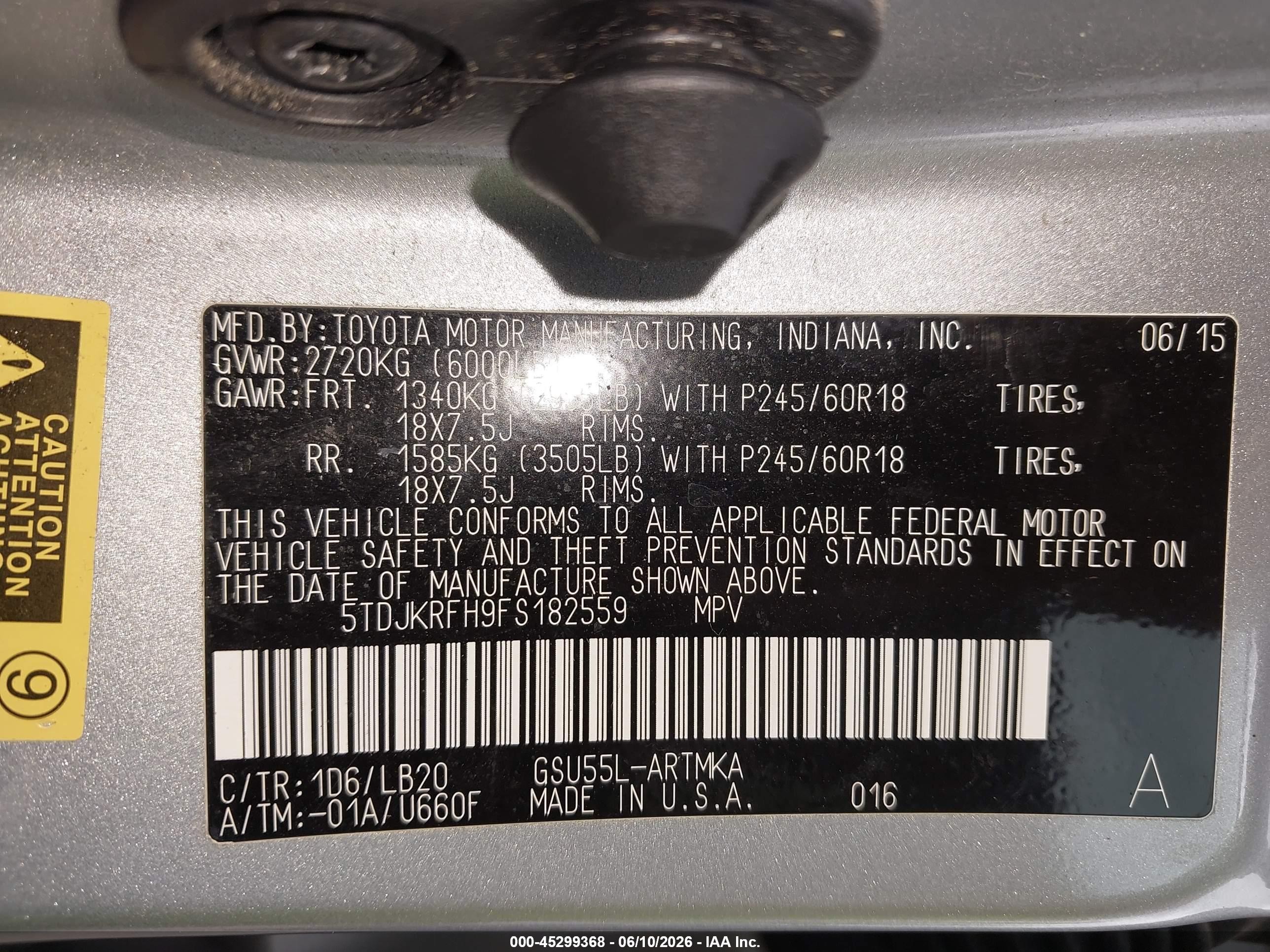 2015 Toyota Highlander Xle V6 Silver vin: 5TDJKRFH9FS182559