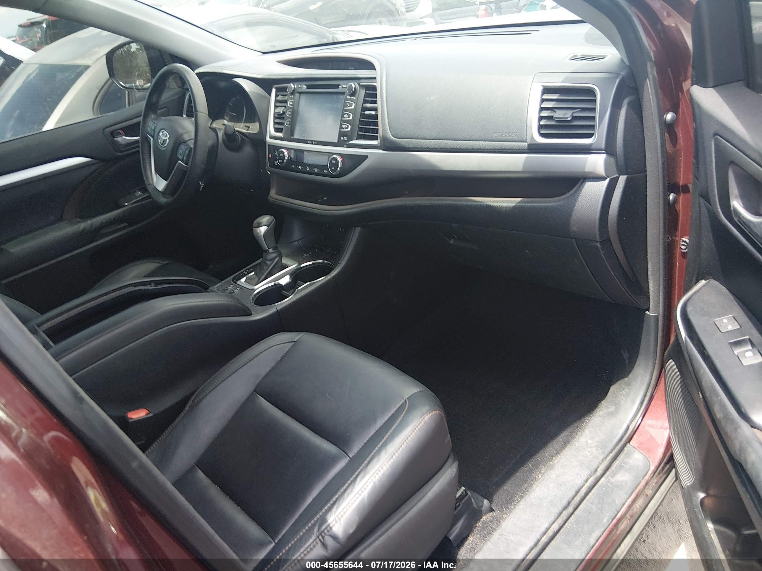 2014 Toyota Highlander Xle V6 Red vin: 5TDJKRFHXES045595