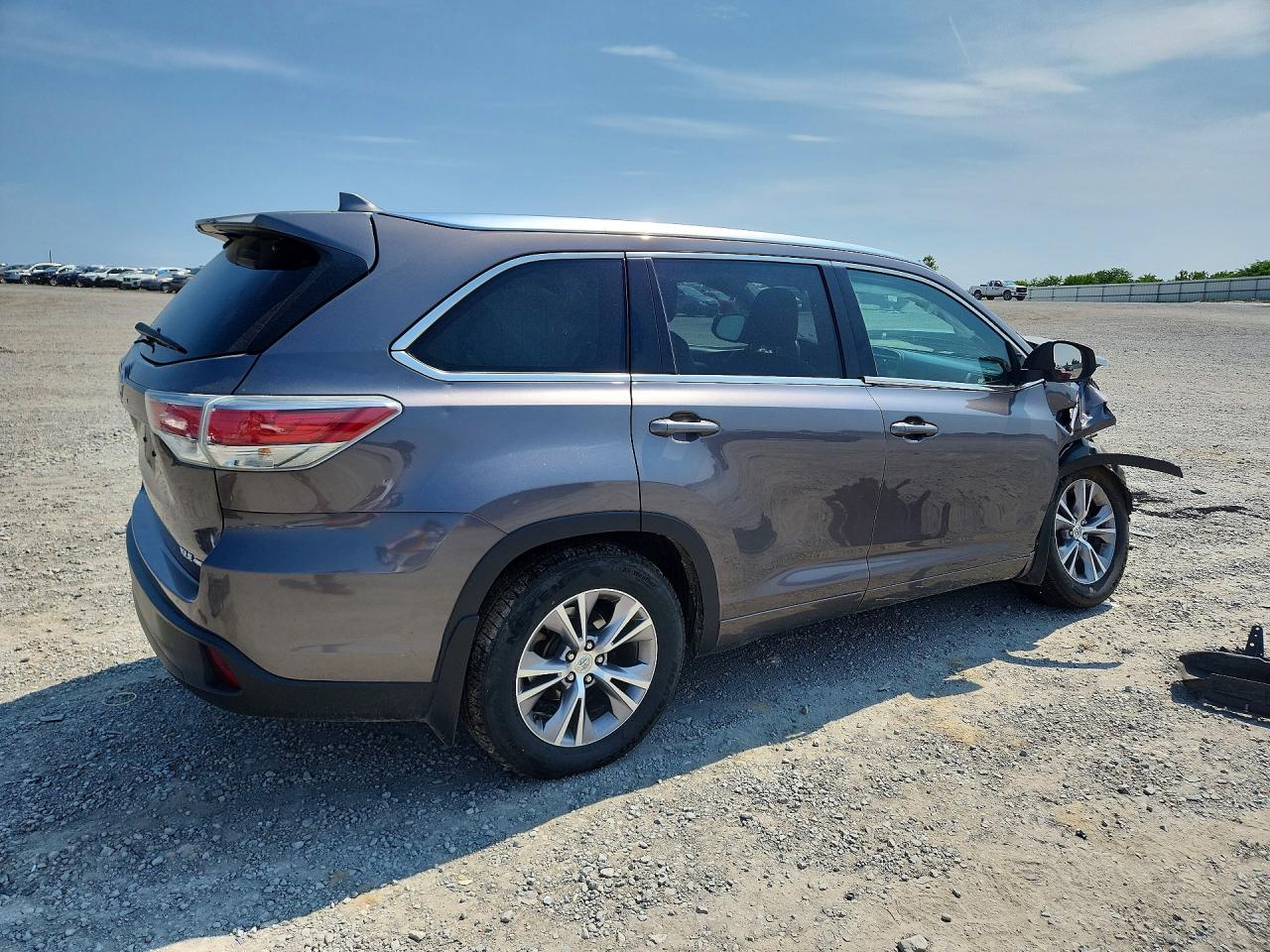 2014 Toyota Highlander Xle Серый vin: 5TDJKRFHXES063546