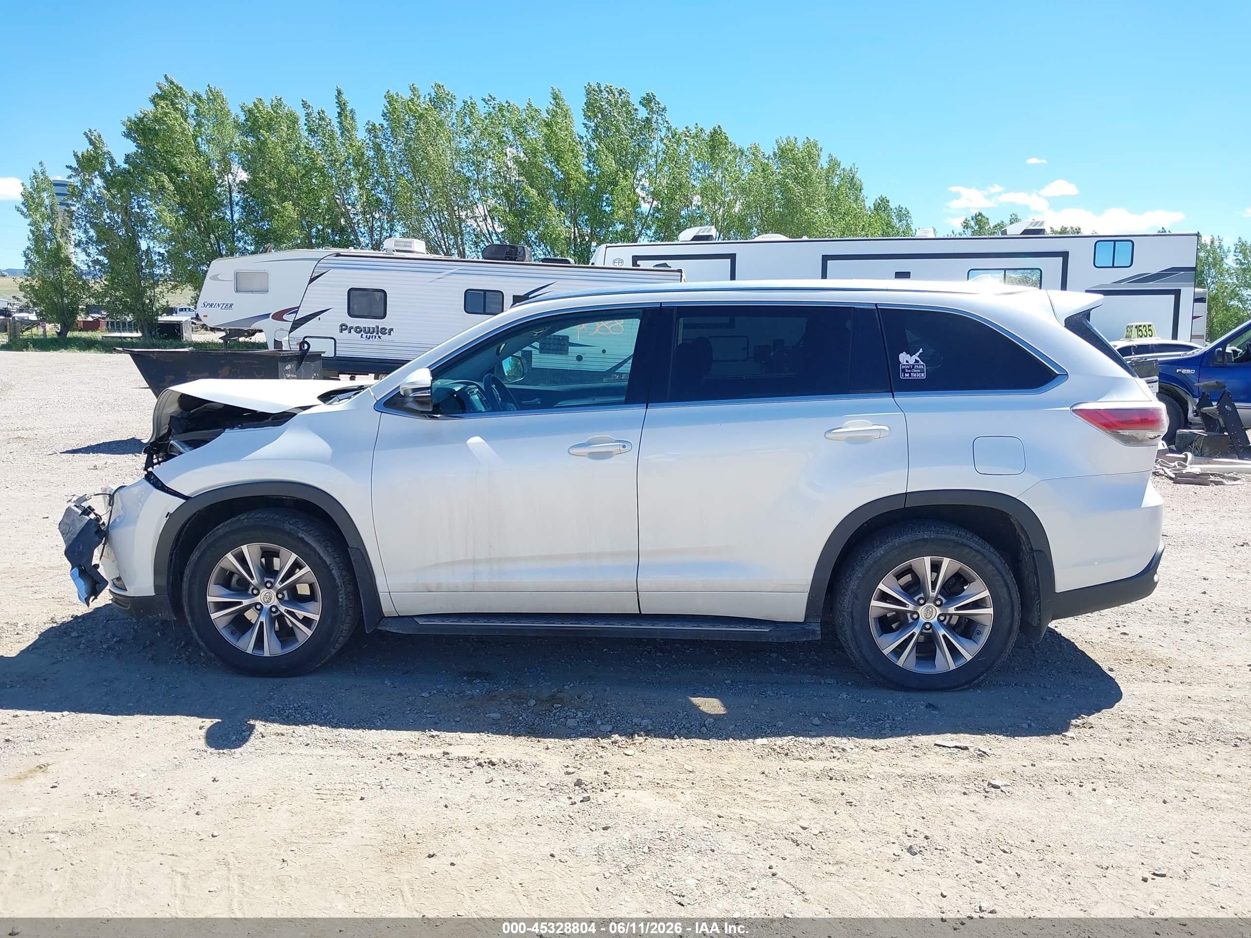 2015 Toyota Highlander Xle V6 White vin: 5TDJKRFHXFS094295