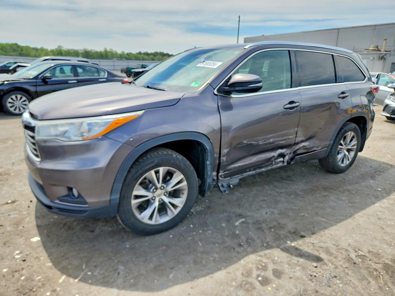 2015 Toyota Highlander Xle Gray vin: 5TDJKRFHXFS127120