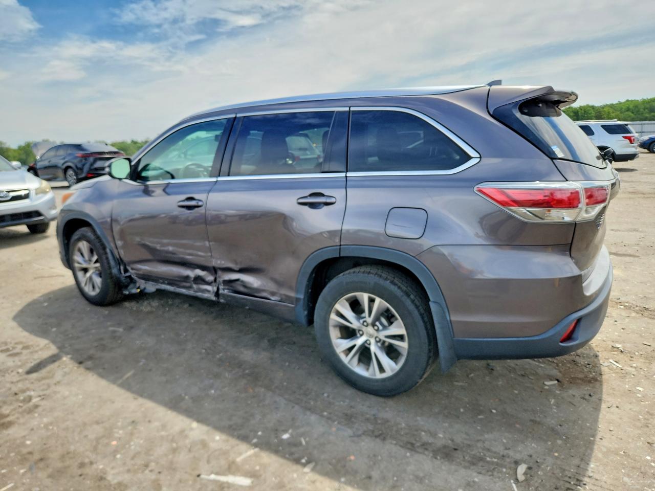 2015 Toyota Highlander Xle Gray vin: 5TDJKRFHXFS127120