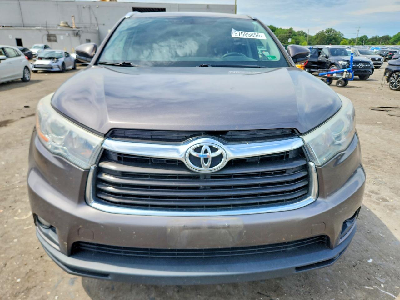 2015 Toyota Highlander Xle Gray vin: 5TDJKRFHXFS127120