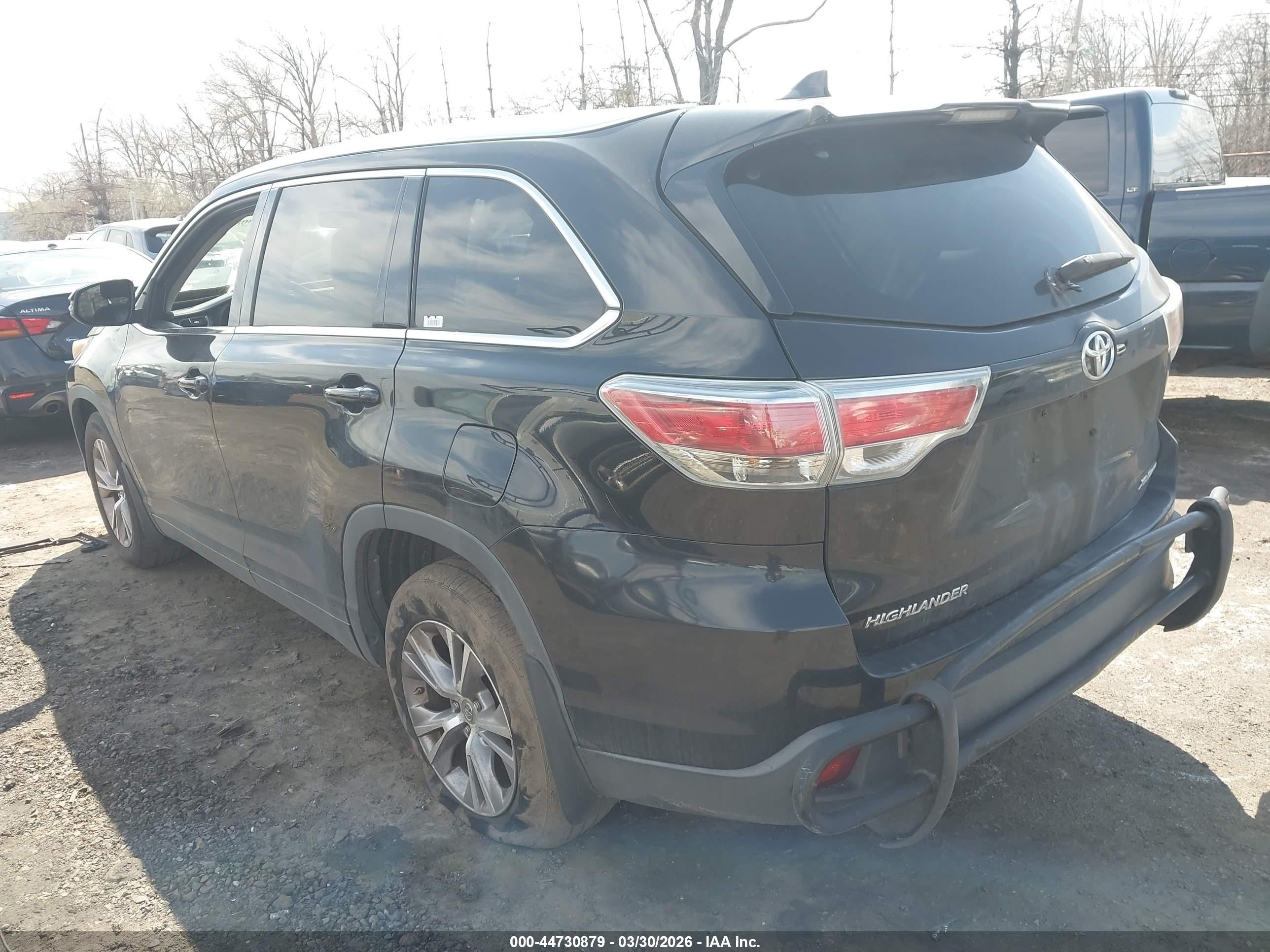 2015 Toyota Highlander Xle V6 Black vin: 5TDJKRFHXFS148419