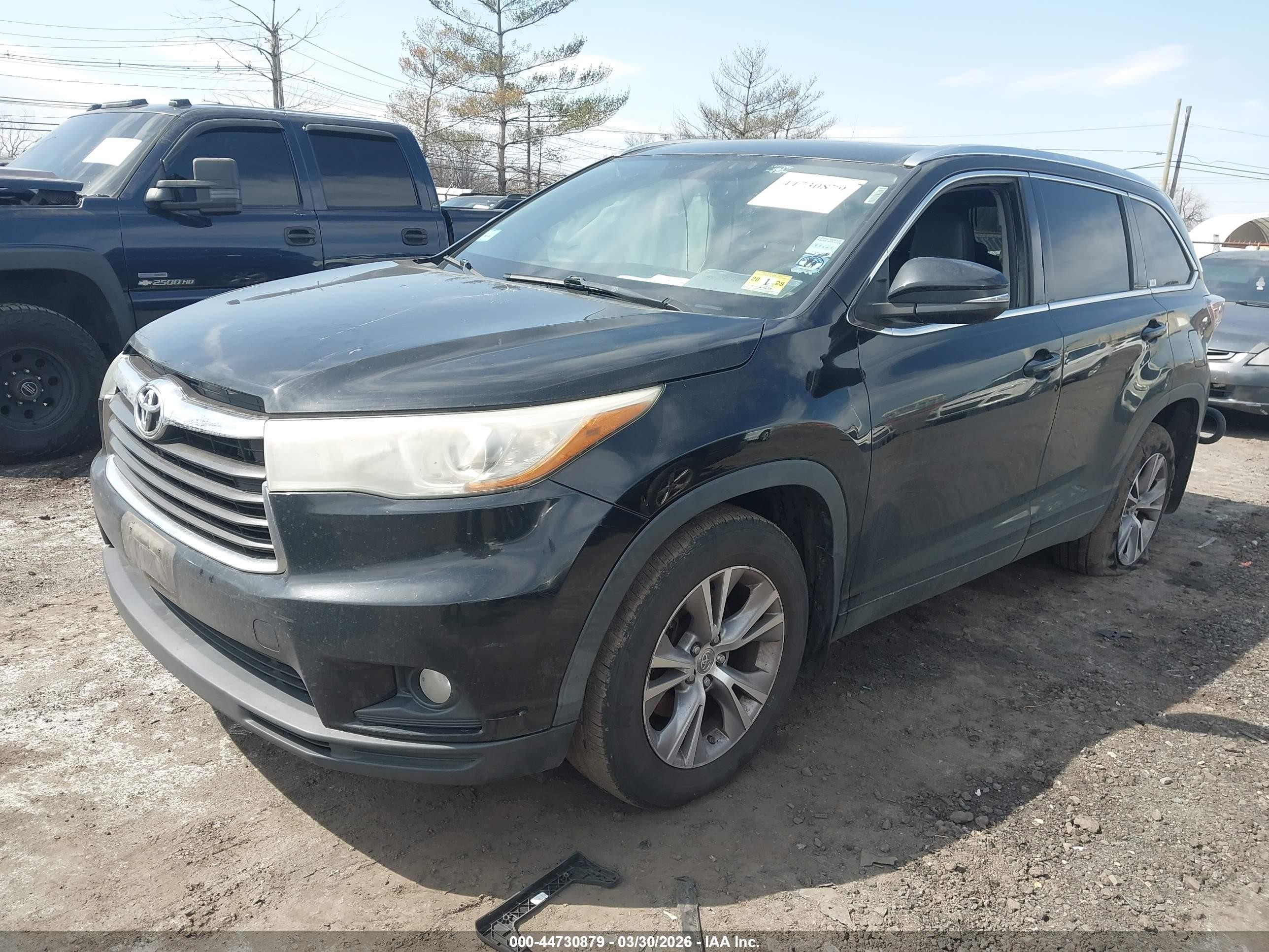 2015 Toyota Highlander Xle V6 Black vin: 5TDJKRFHXFS148419