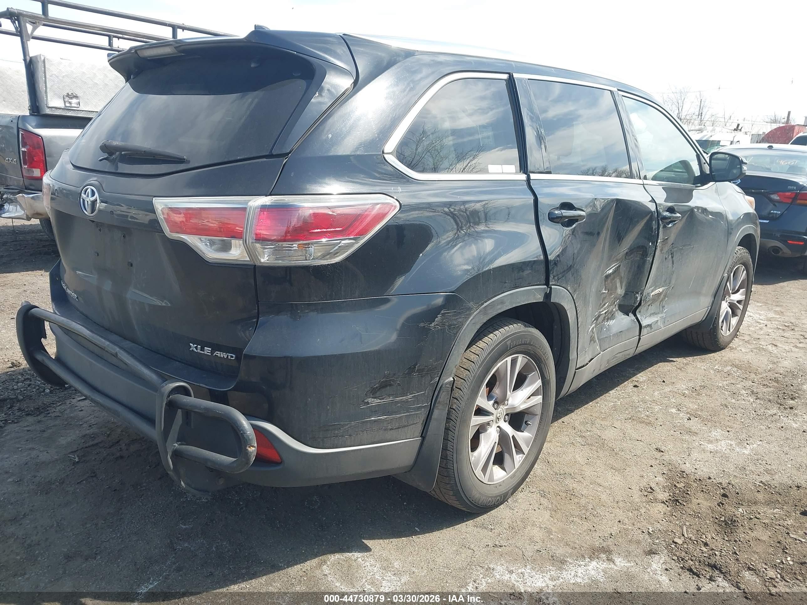 2015 Toyota Highlander Xle V6 Black vin: 5TDJKRFHXFS148419