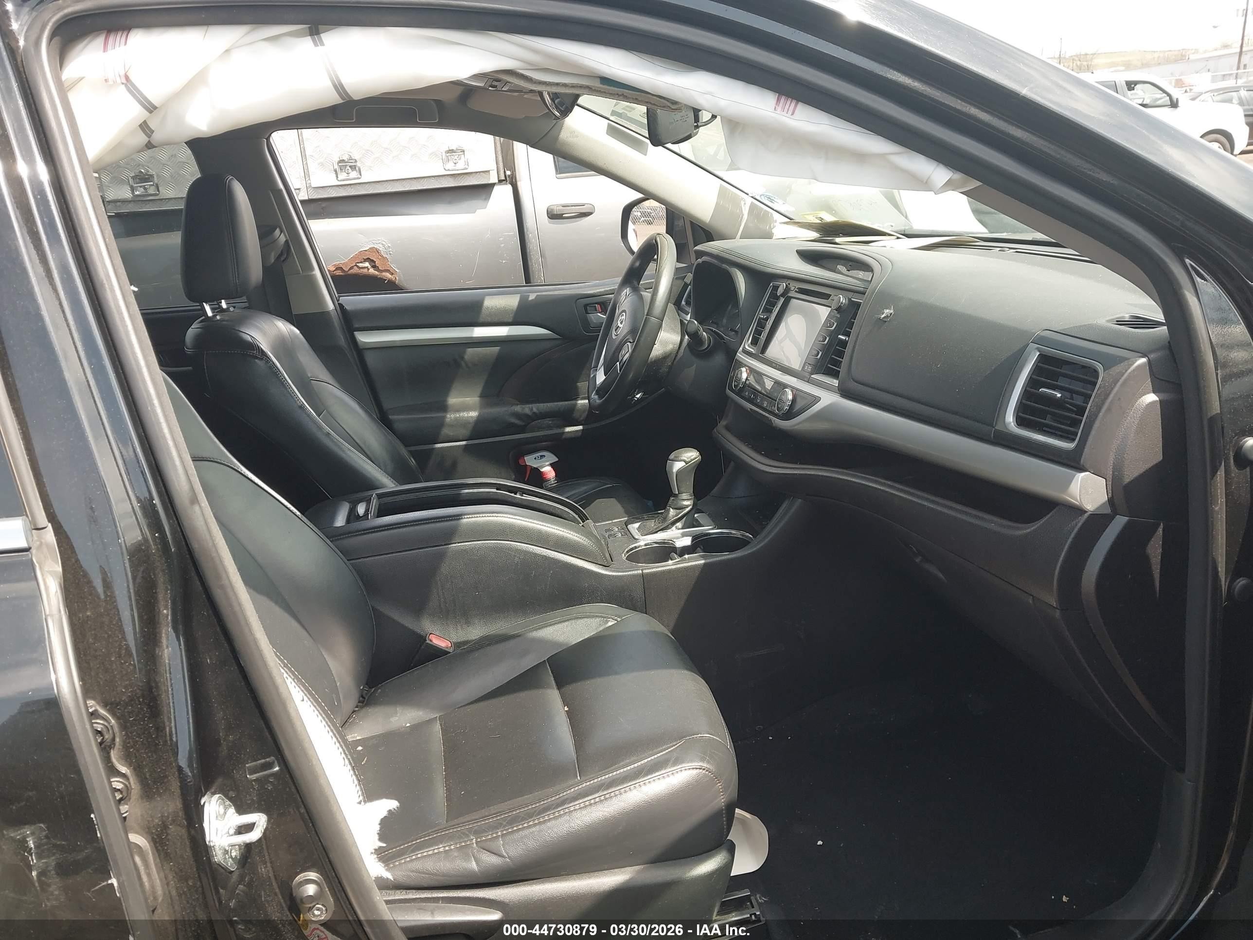 2015 Toyota Highlander Xle V6 Black vin: 5TDJKRFHXFS148419