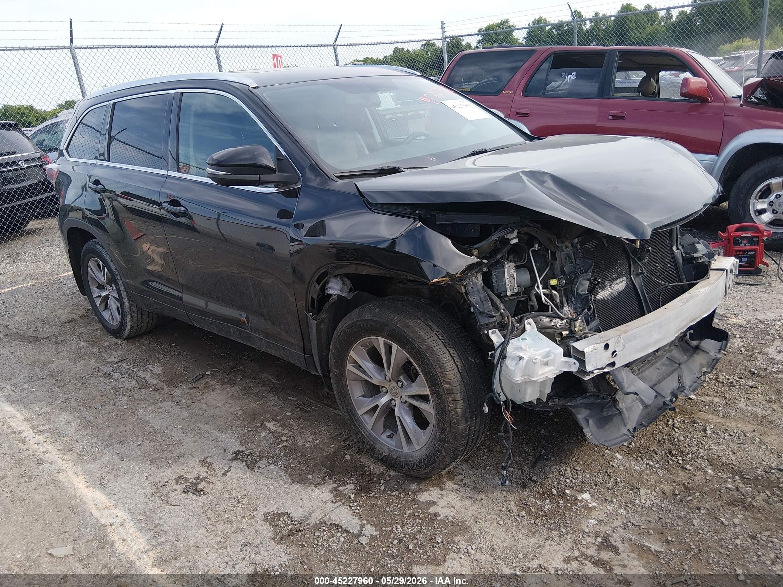 2015 Toyota Highlander Xle V6 Black vin: 5TDJKRFHXFS150140
