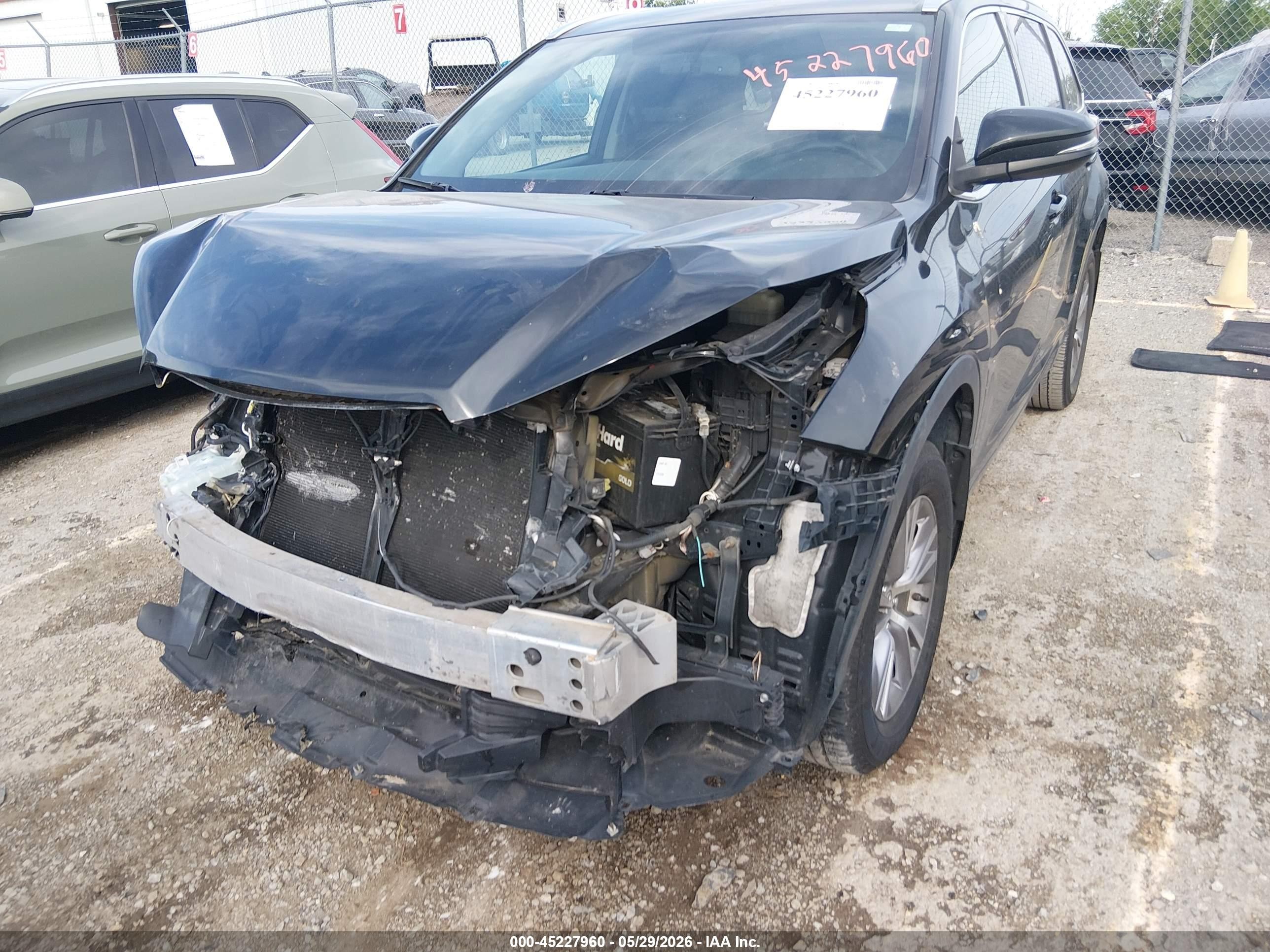 2015 Toyota Highlander Xle V6 Black vin: 5TDJKRFHXFS150140