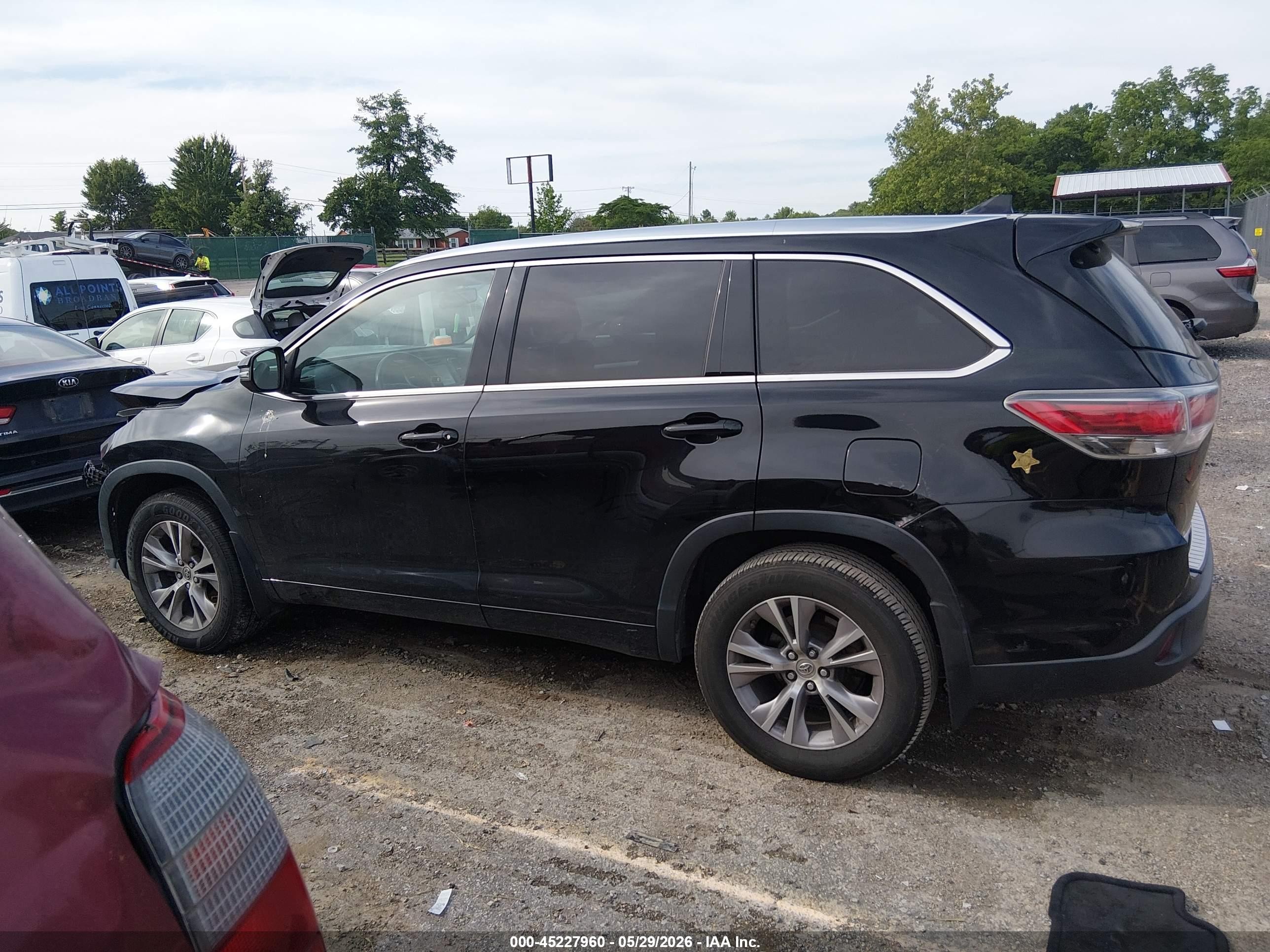 2015 Toyota Highlander Xle V6 Black vin: 5TDJKRFHXFS150140
