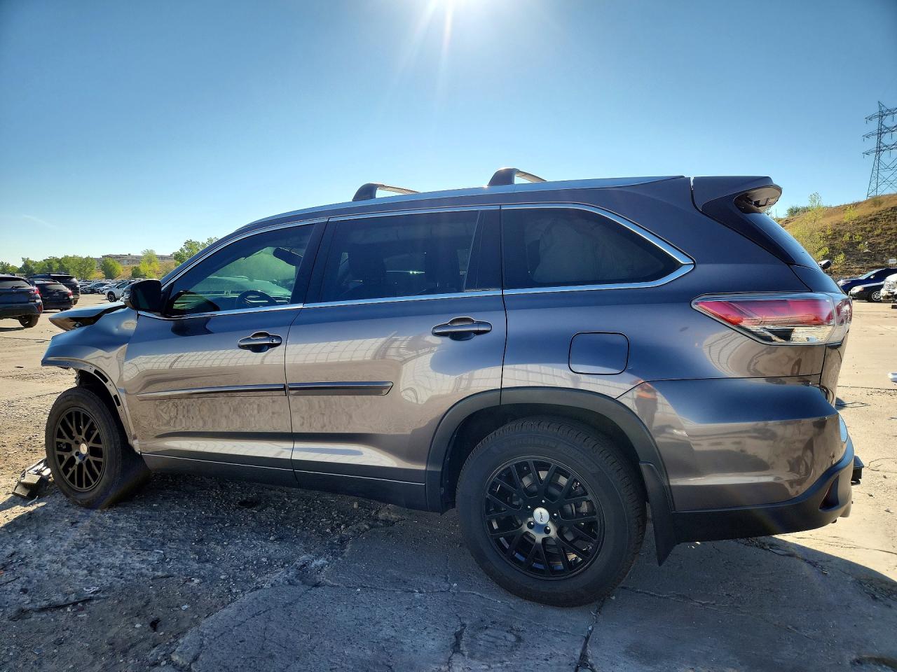 2015 Toyota Highlander Xle Gray vin: 5TDJKRFHXFS151935