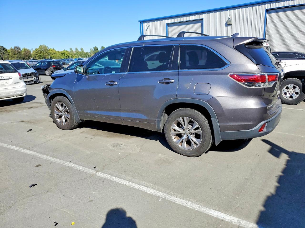 2015 Toyota Highlander Xle Серый vin: 5TDJKRFHXFS190783