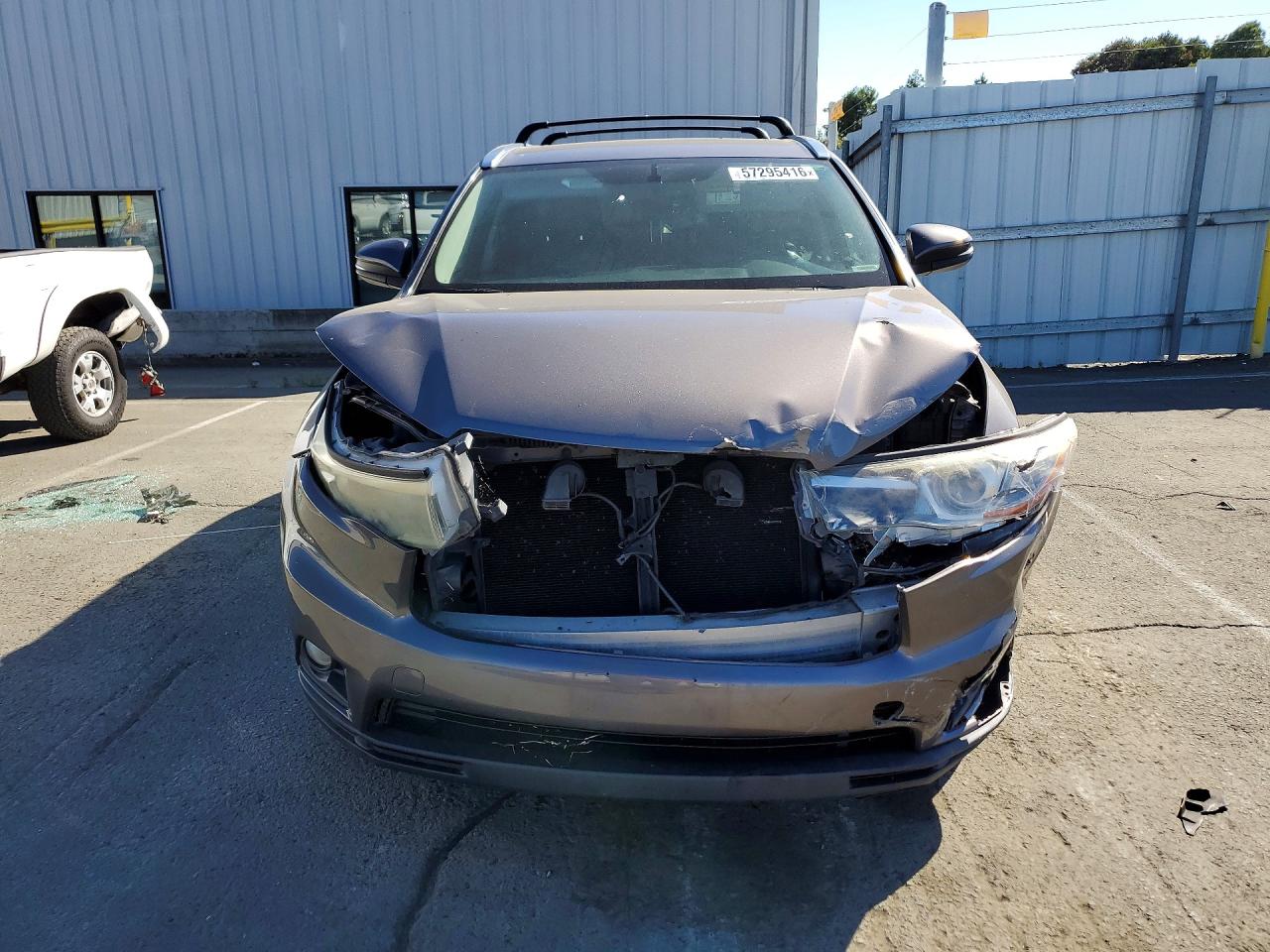 2015 Toyota Highlander Xle Серый vin: 5TDJKRFHXFS190783