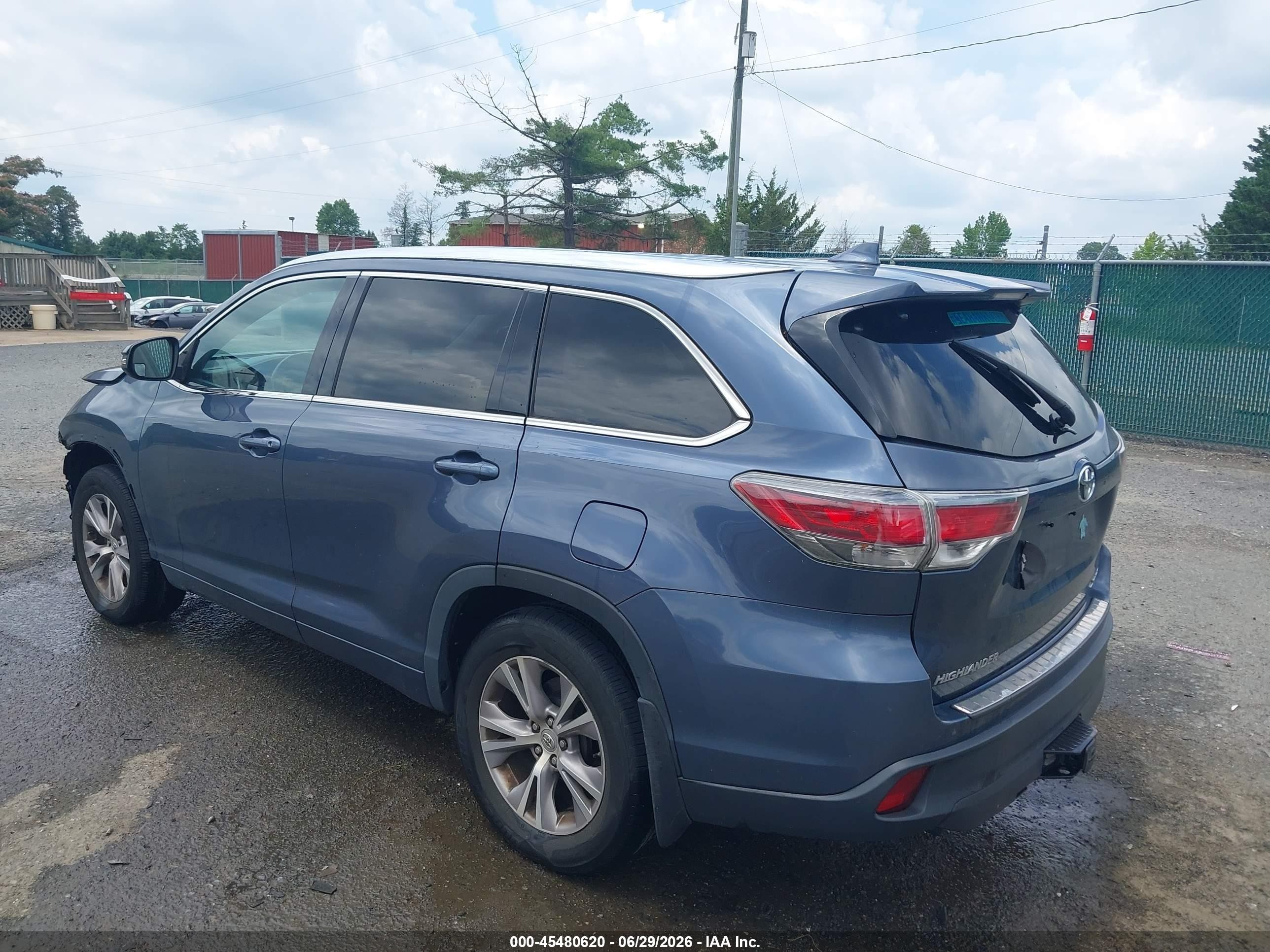 2015 Toyota Highlander Xle V6 Light Blue vin: 5TDJKRFHXFS210756